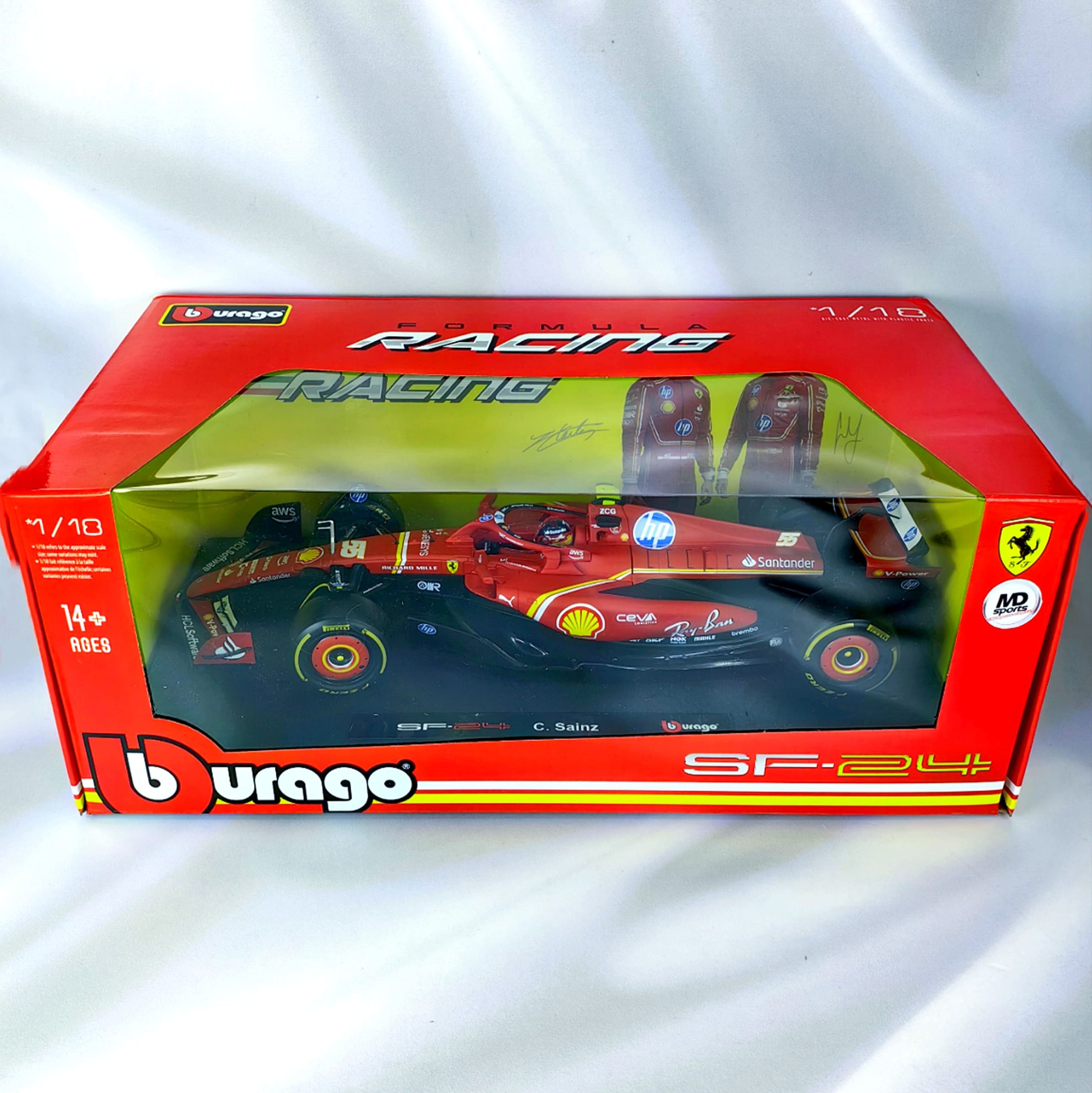 Ferrari SF-24 2024 #55 Carlos Sainz Caja Normal Burago 1:18