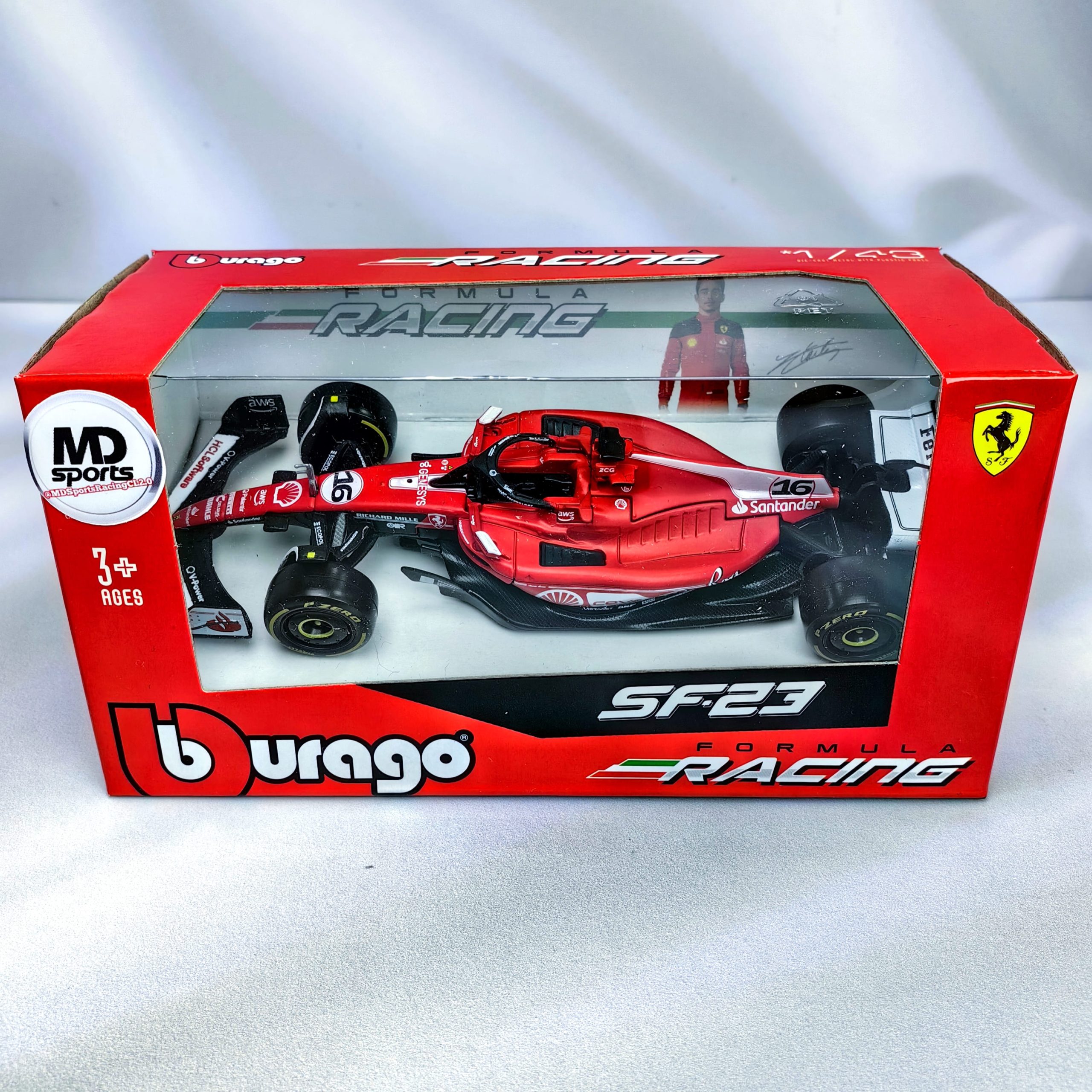 Ferrari SF-23 Las Vegas 2023 #16 Charles Leclerc Caja Normal Burago 1:43