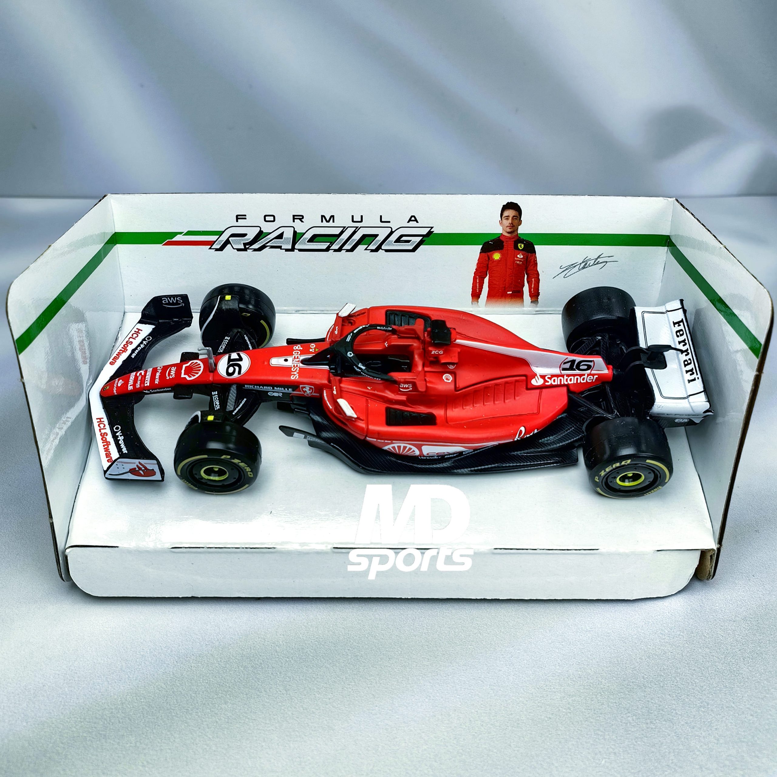 Ferrari SF-23 Las Vegas 2023 #16 Charles Leclerc Caja Normal Burago 1:43 - Imagen 3