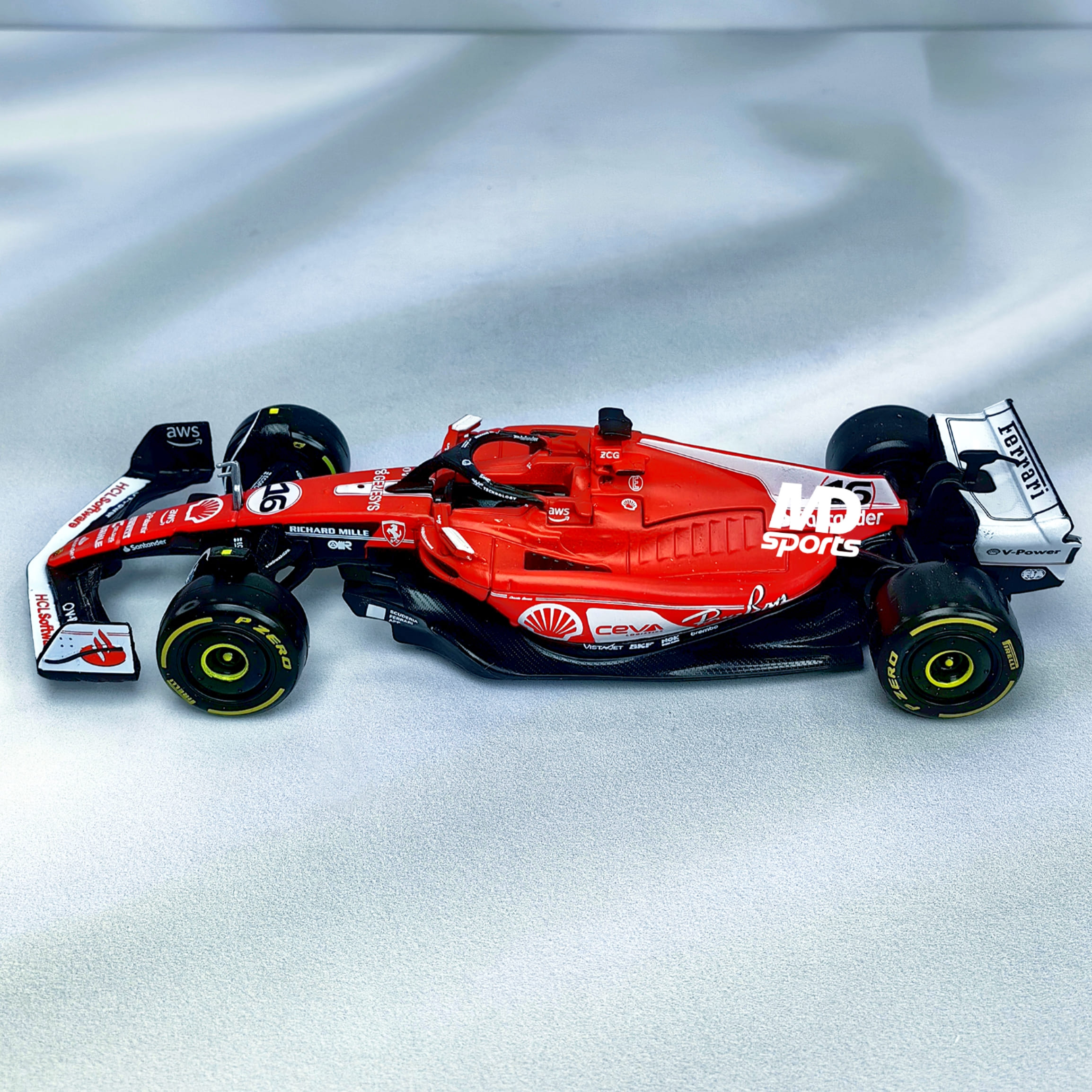 Ferrari SF-23 Las Vegas 2023 #16 Charles Leclerc Caja Normal Burago 1:43 - Imagen 4