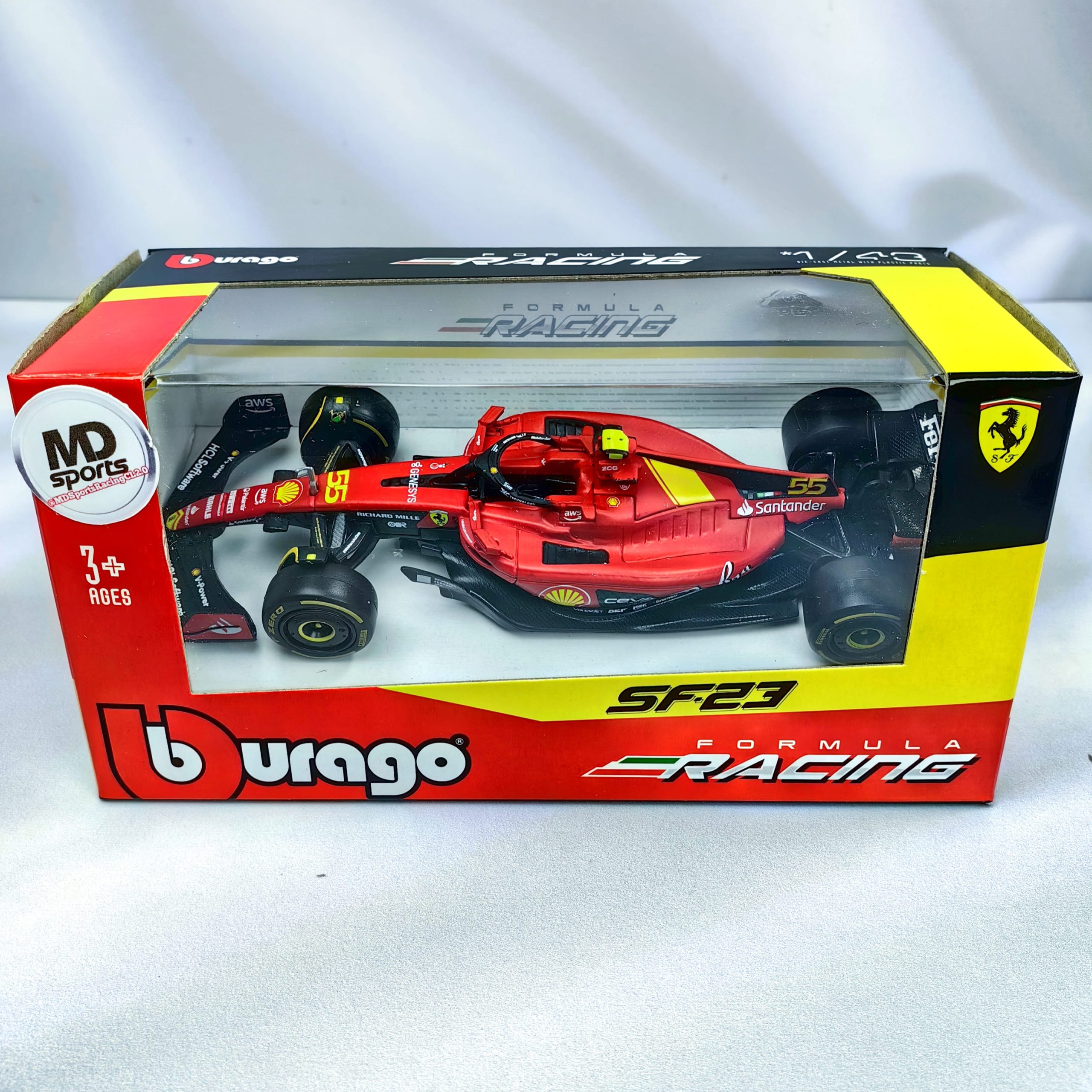 Ferrari SF-23 Monza 2023 #55 Carlos Sainz Caja Normal Burago 1:43