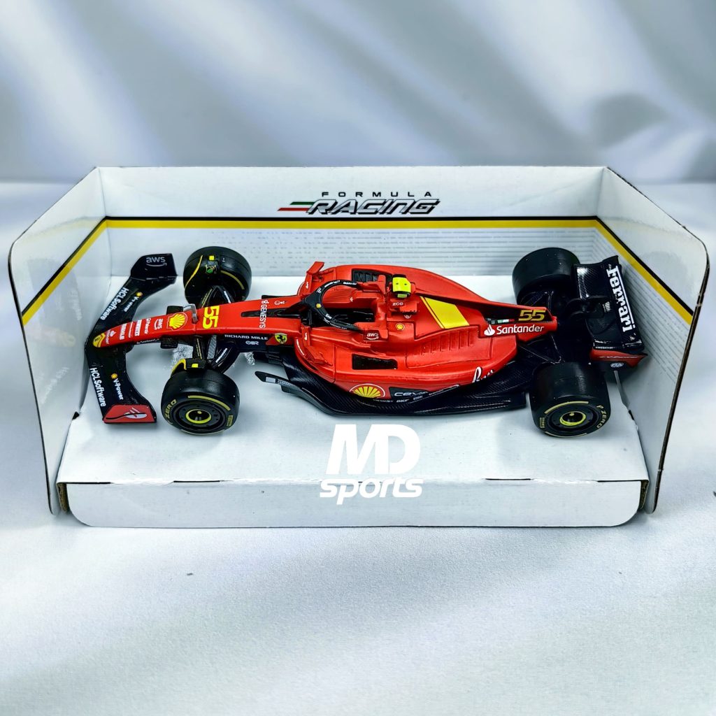 Modèle Réduit Ferrari SF23 2023 - Burago 1/43 - Voiture F1 Rouge - Collection Bburago Gold