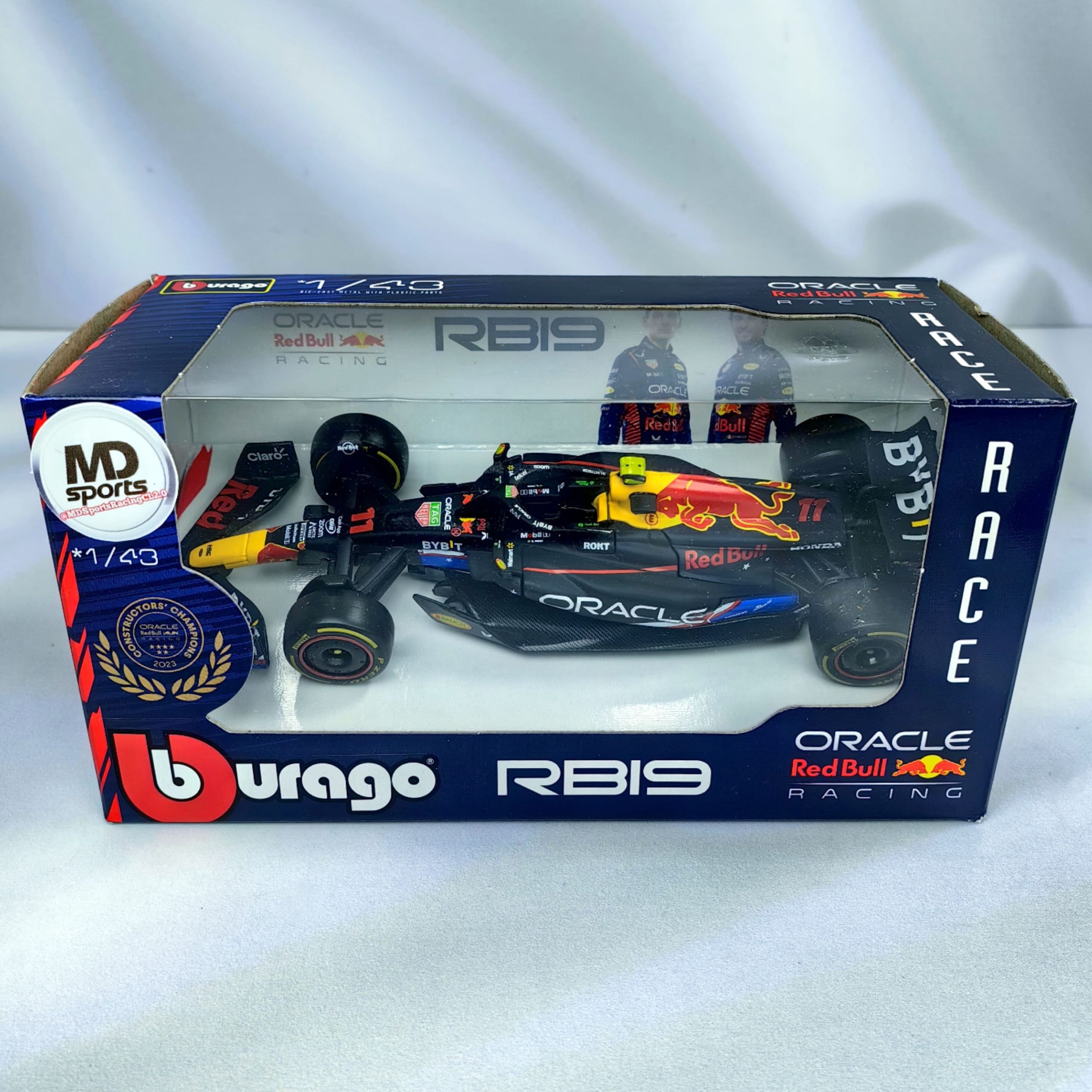 RedBull RB19 Austin GP 2023 #11 Checo Perez Caja Normal Burago 1:43 (Exclusivo)