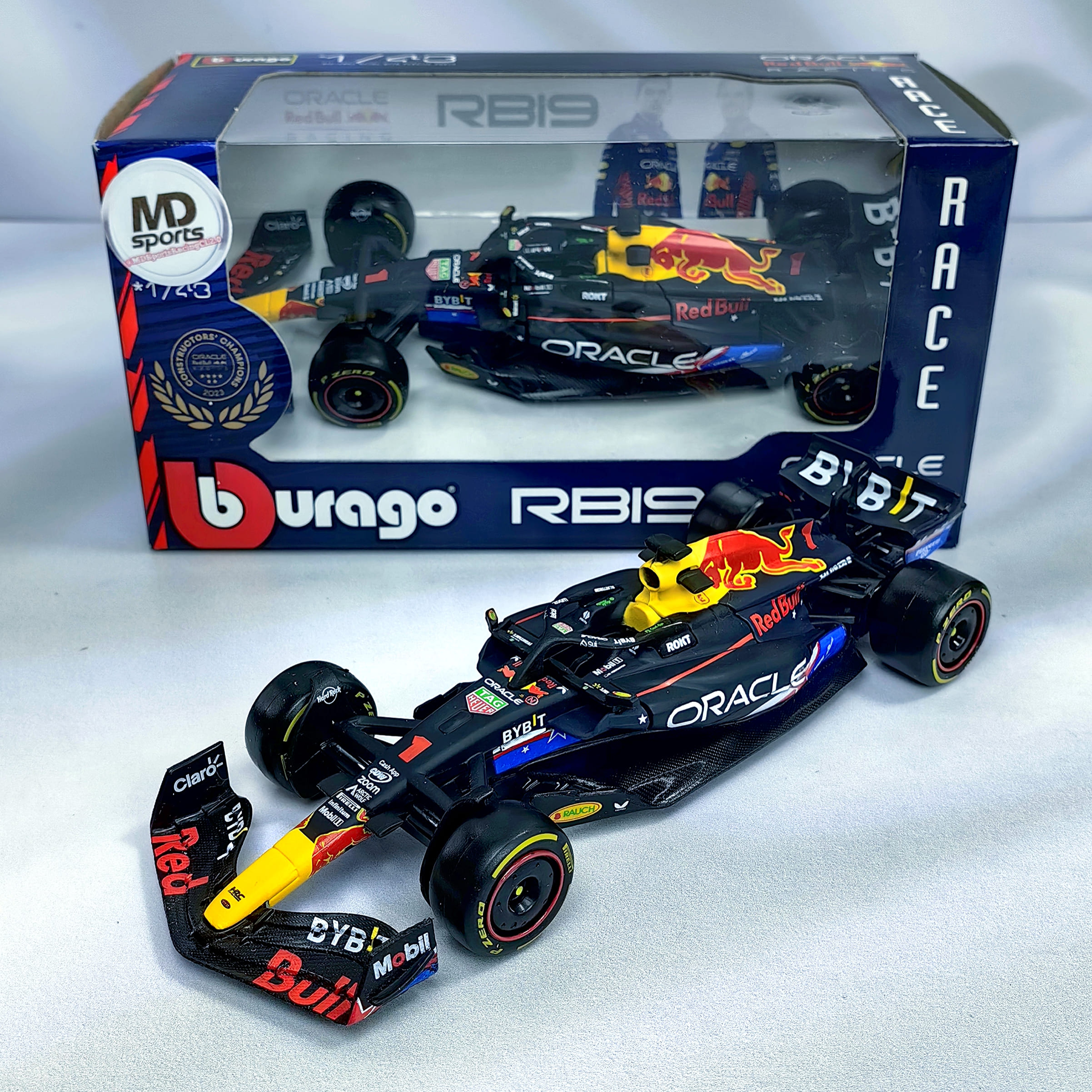 RedBull RB19 Austin GP 2023 #1 Max Verstappen Caja Normal Burago 1:43 (Exclusivo)