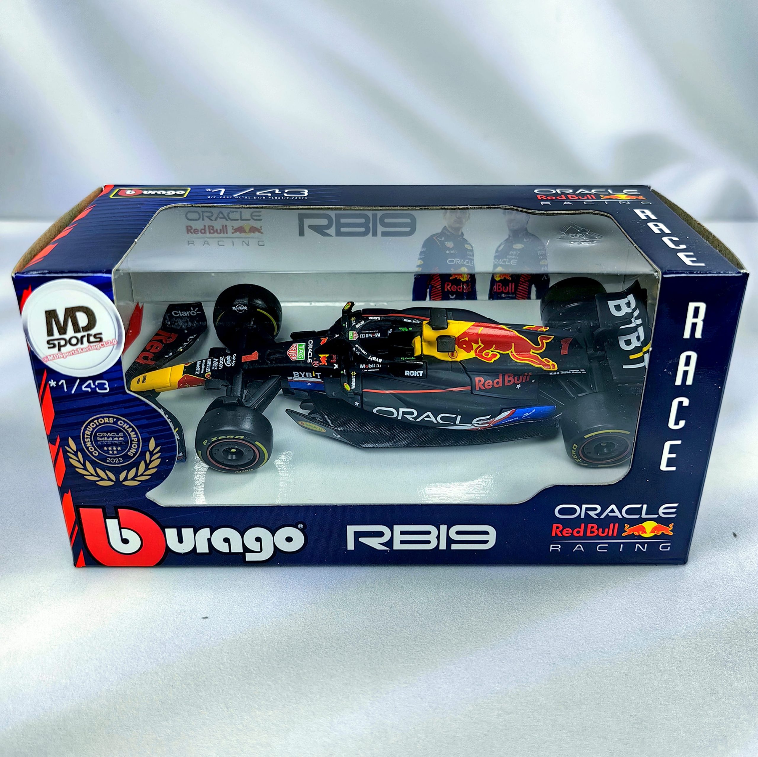 RedBull RB19 Austin GP 2023 #1 Max Verstappen Caja Normal Burago 1:43 (Exclusivo)