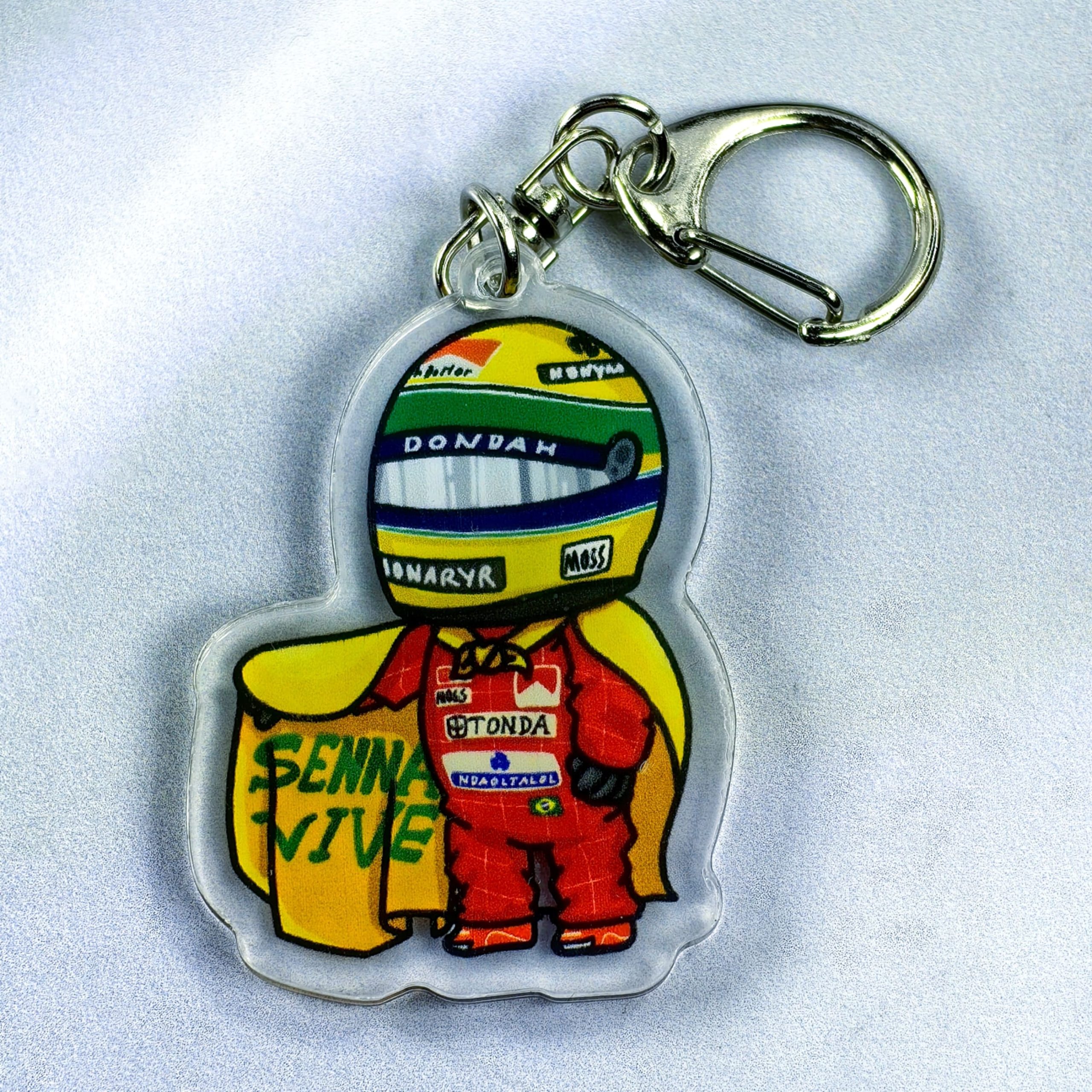 Llavero Cartoons Formula 1 – Diseño Ayrton Senna Mclaren