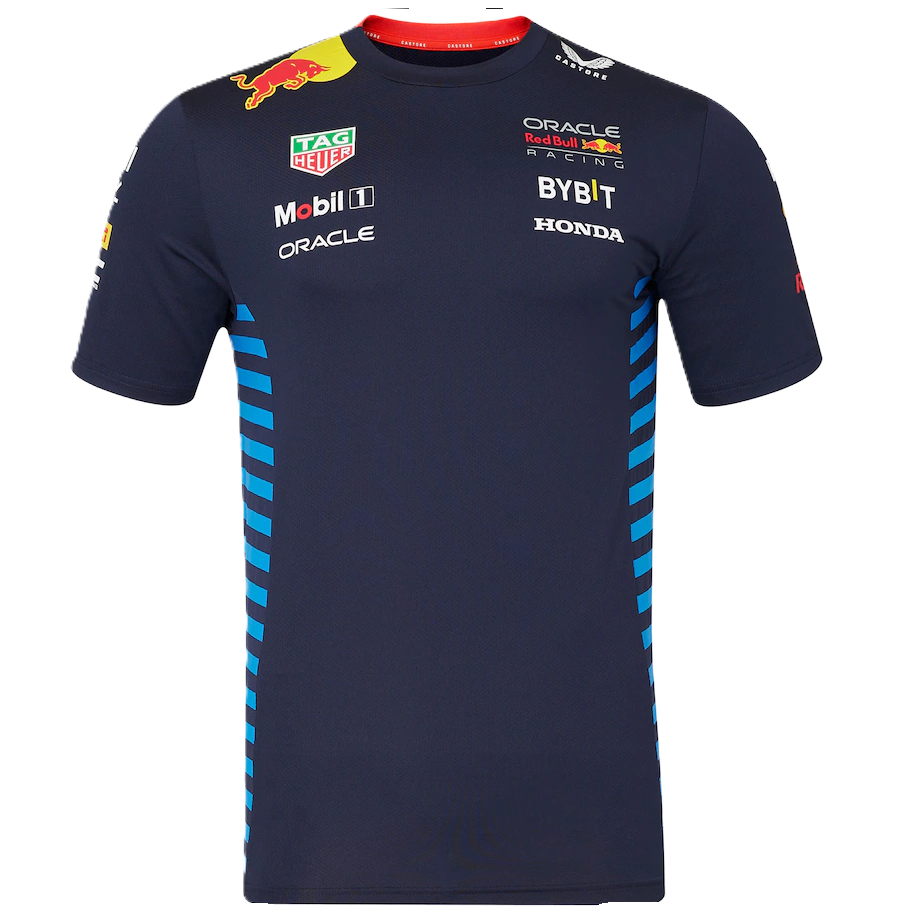 Polera CASTORE Oficial Oracle RedBull Racing Team 2024 Azul