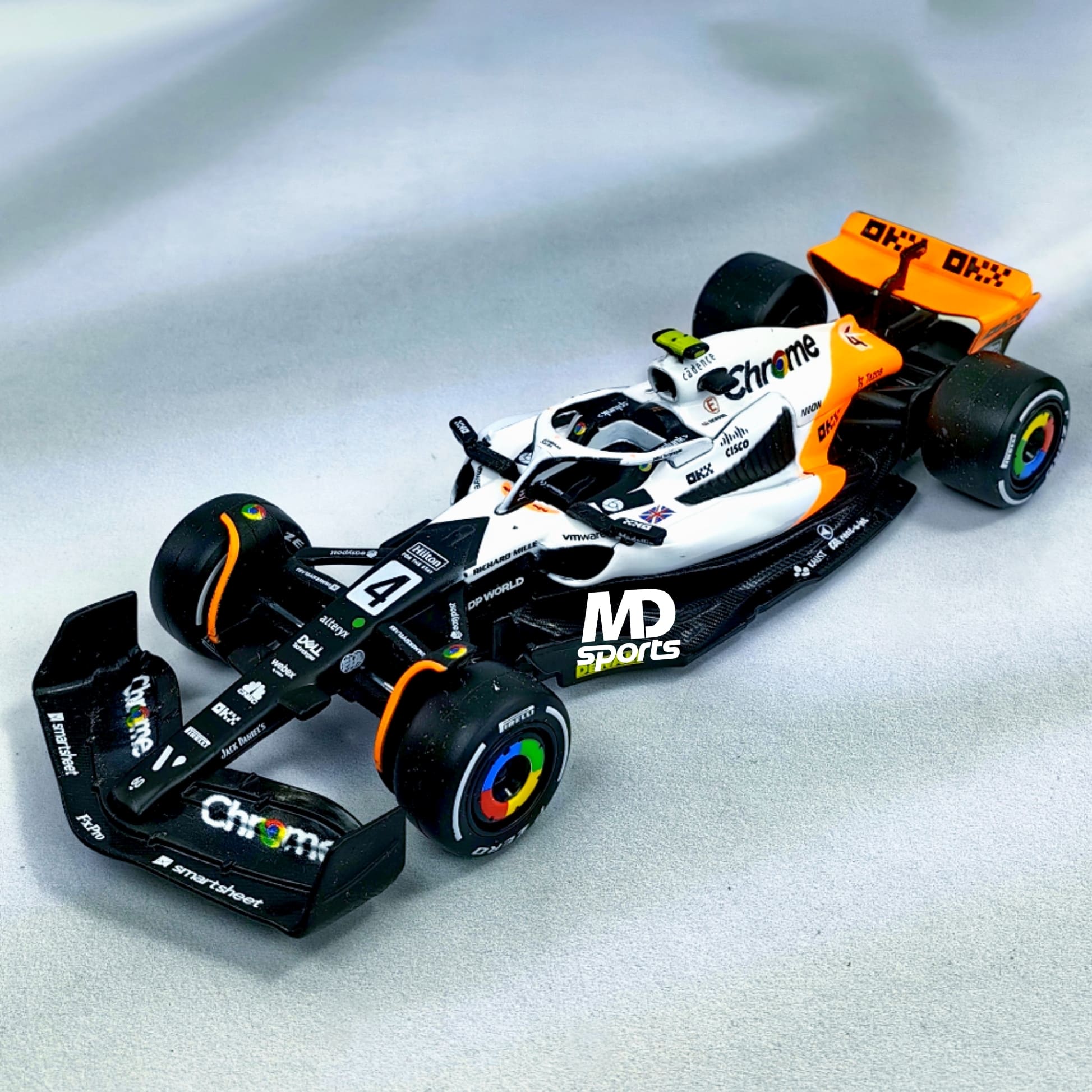Mclaren MCL60 GP Monaco 2023 #4 Lando Norris Caja Normal Burago 1:43 - Imagen 5
