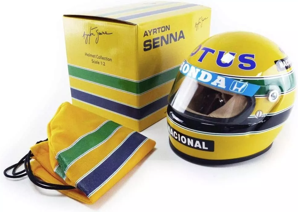 Casco Formula 1 Ayrton Senna Mclaren 1987 Coleccion 1:2