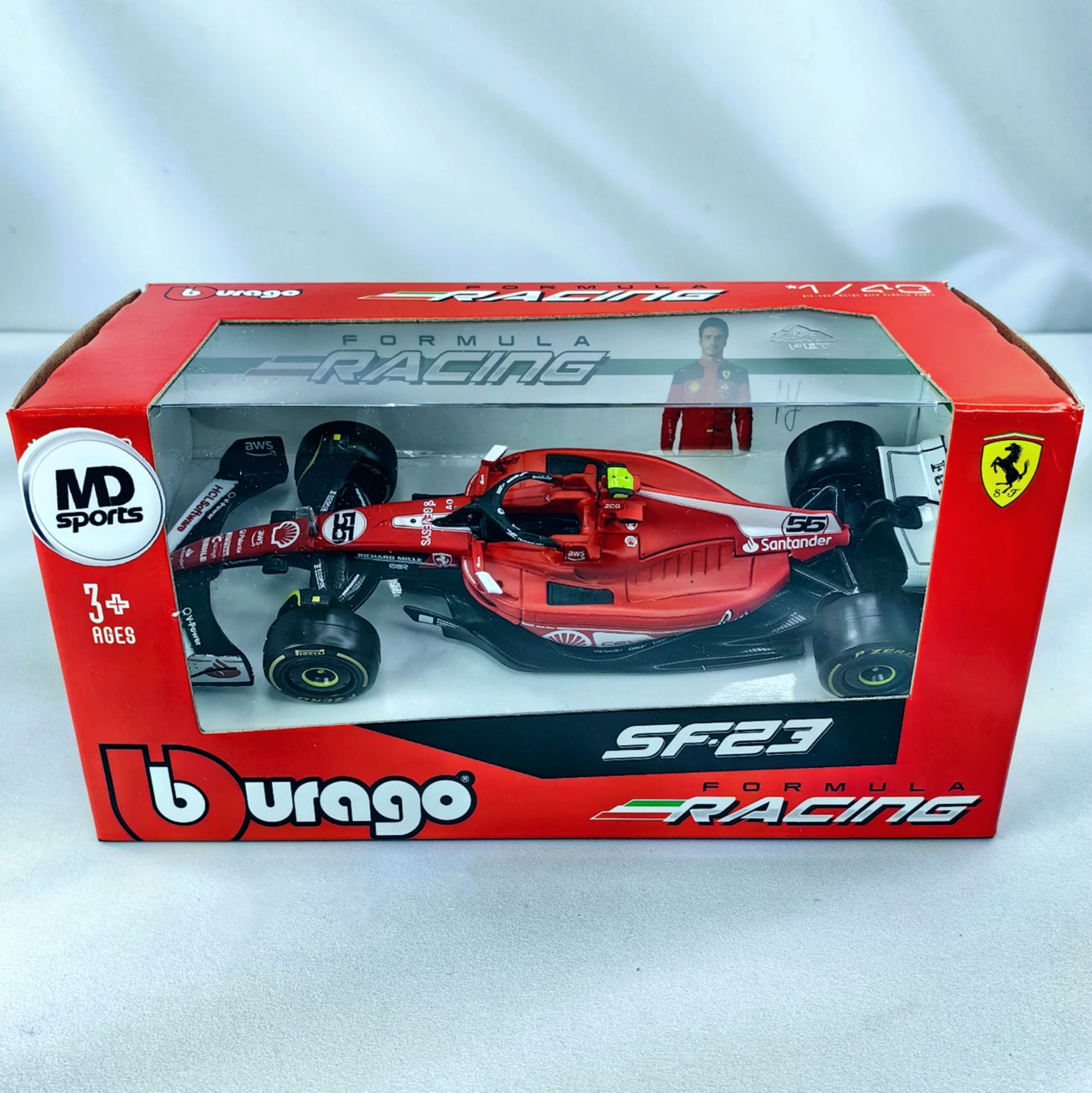 Ferrari SF-23 Las Vegas 2023 #55 Carlos Sainz Caja Normal Burago 1:43