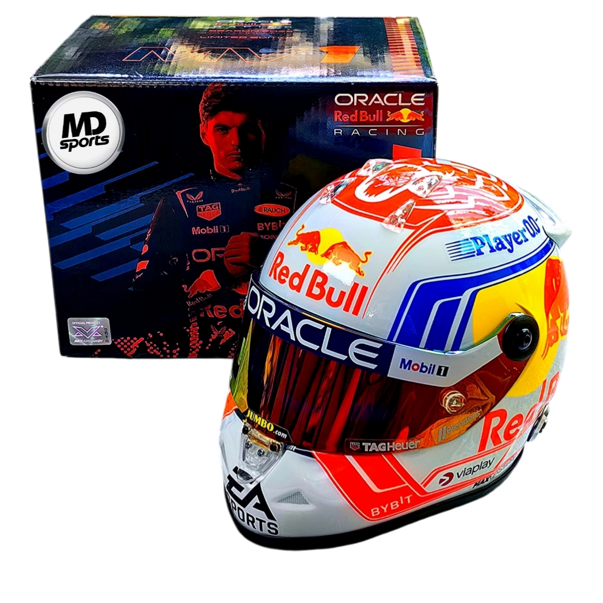 Casco Formula 1 Max Verstappen RedBull 2023 Schuberth 1:2