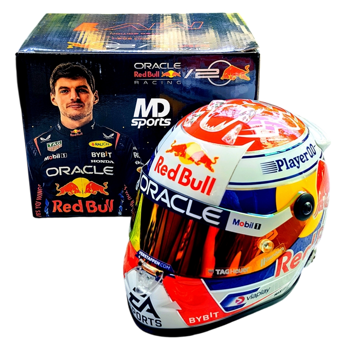 Casco Formula 1 Max Verstappen RedBull 2024 Schuberth 1:2