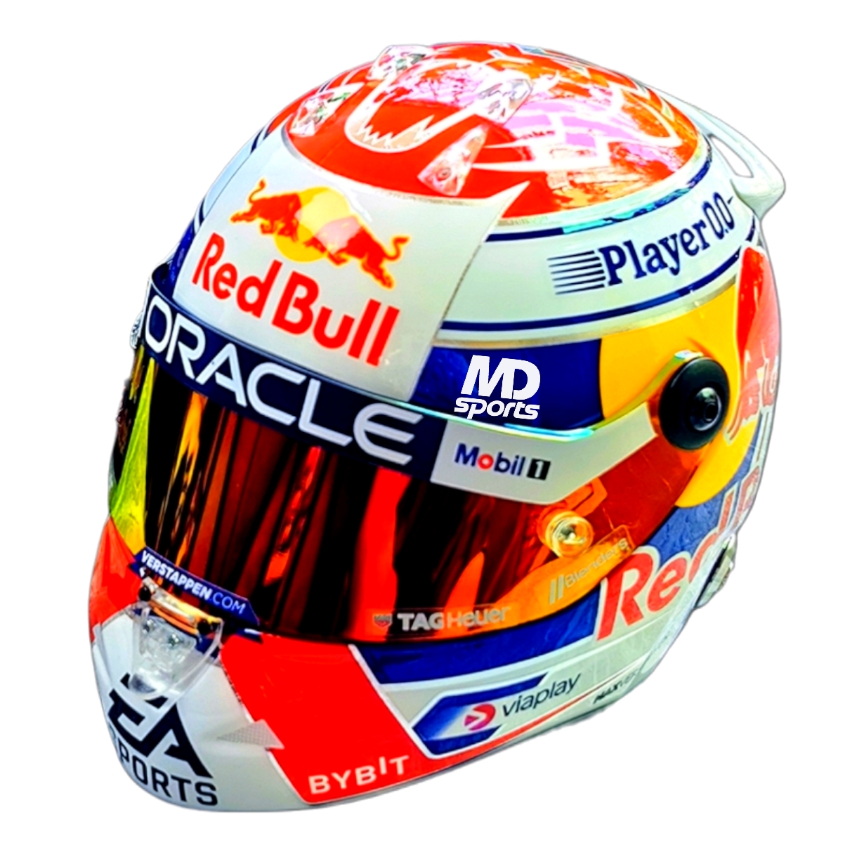 Casco Formula 1 Max Verstappen RedBull 2024 Schuberth 1:2