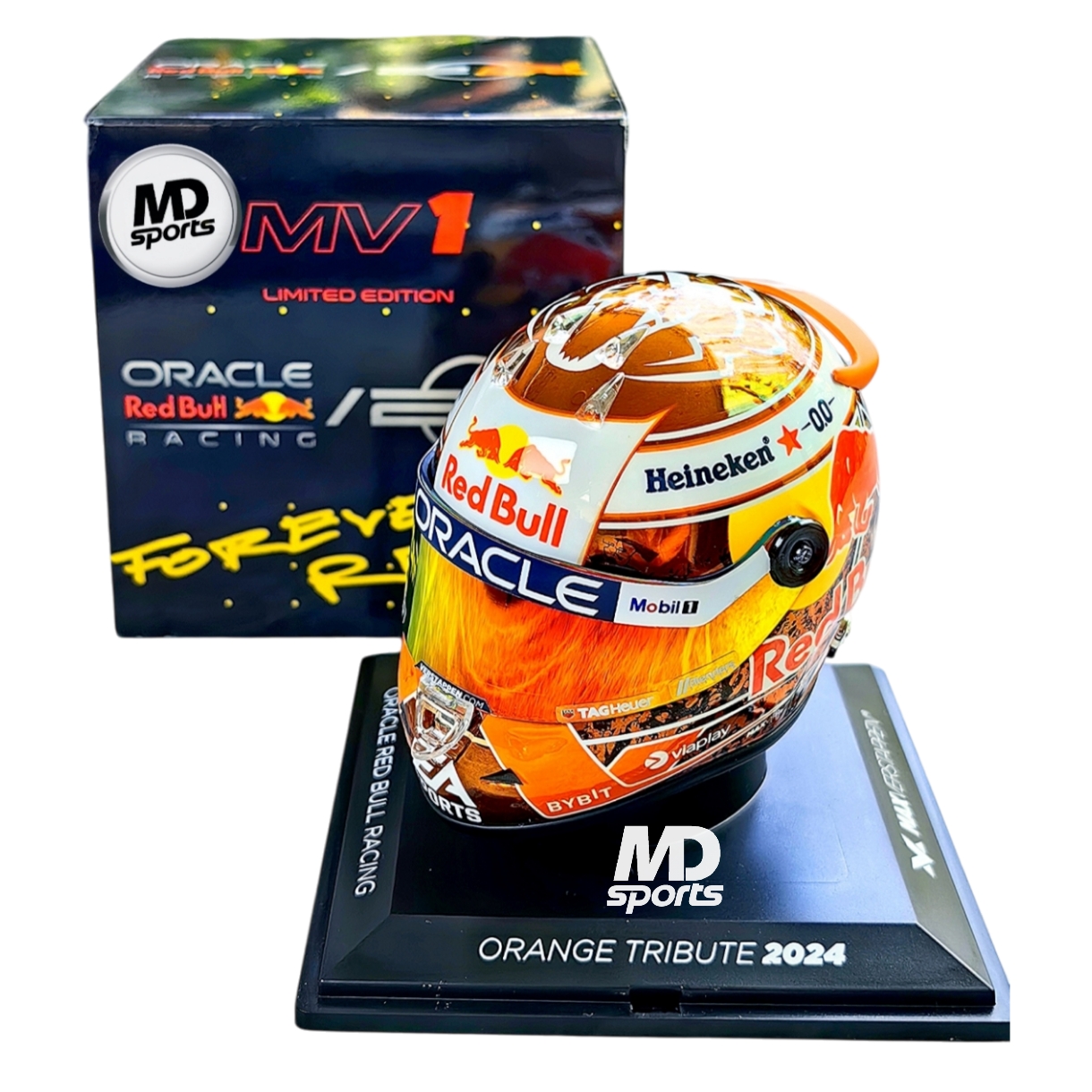 Casco Formula 1 Max Verstappen RedBull GP Zandvoort 2024 Schuberth 1:4