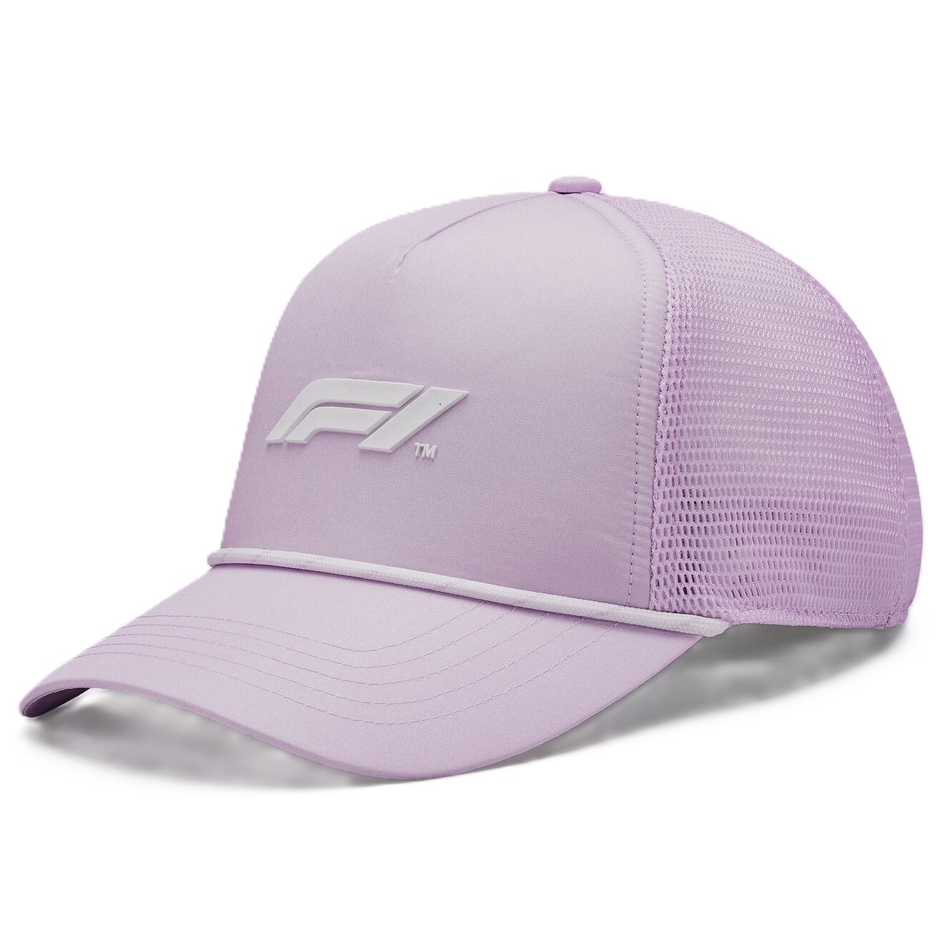 Gorro Oficial Formula 1 Logotipo F1 3D Con Malla Rosa Pastel