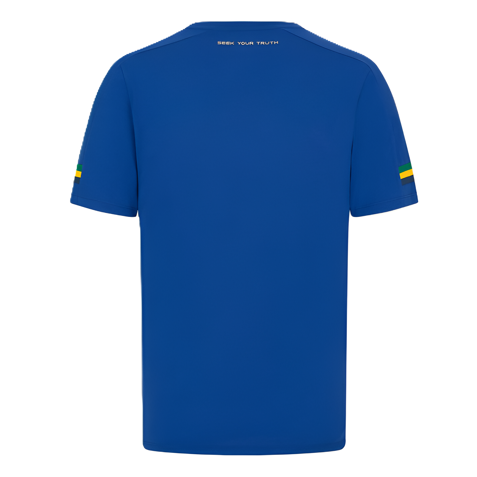 Polera Ayrton Senna Logo Oficial Stripes Azul