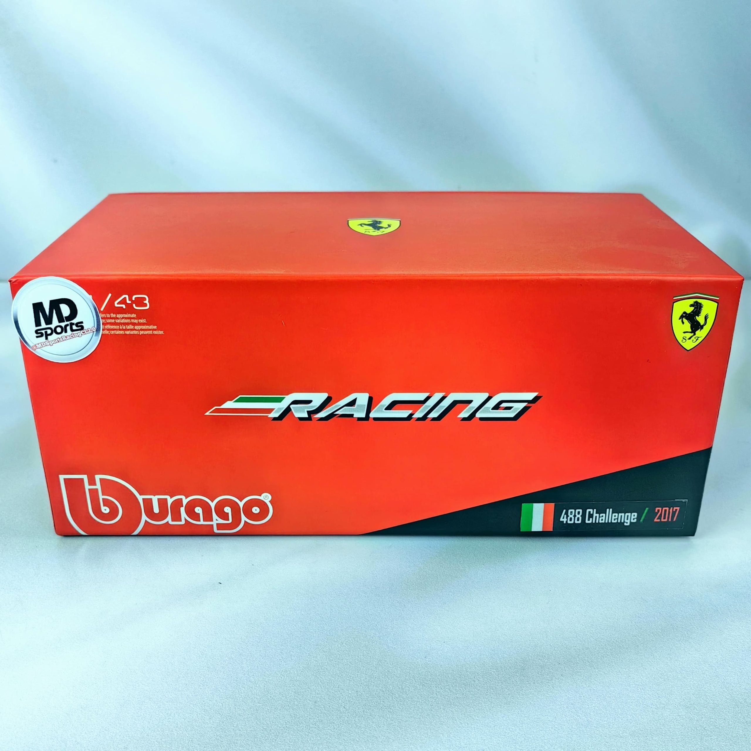 Ferrari 488 Challenge 2017 #1 Caja Acrilica Burago 1:43