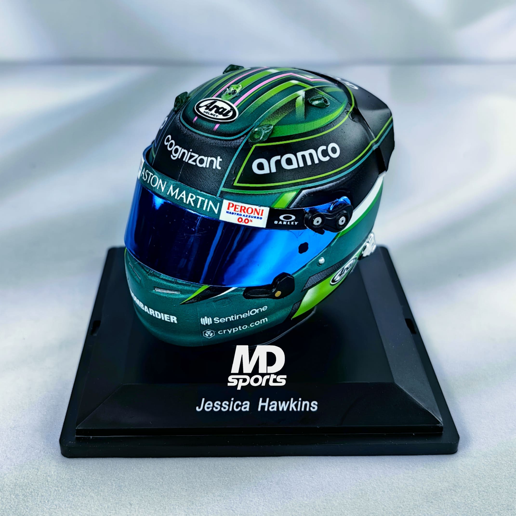 Casco Formula 1 Jessica Hawkins Aston Martin 2023 Spark 1:5