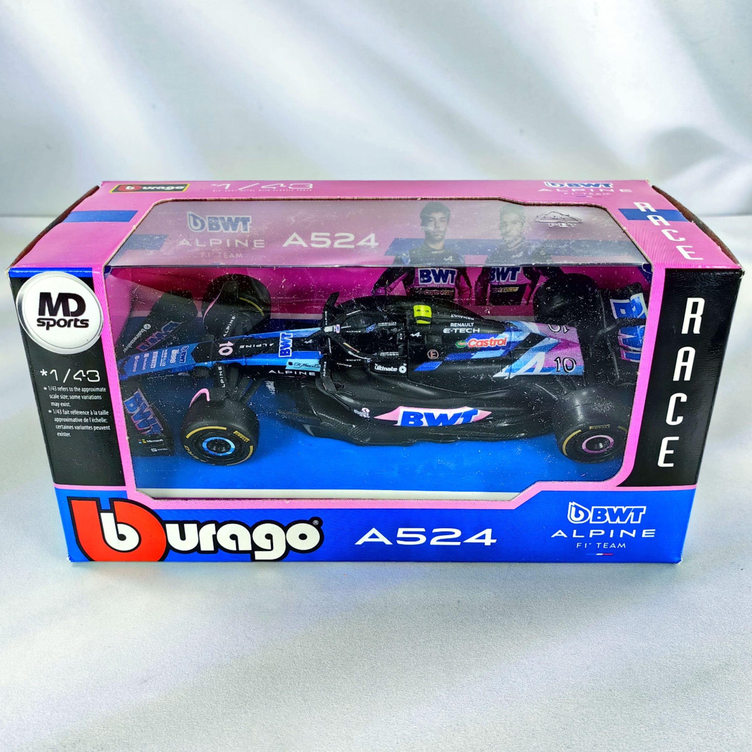 Alpine A524 2024 #10 Pierre Gasly Caja Normal Burago 1:43