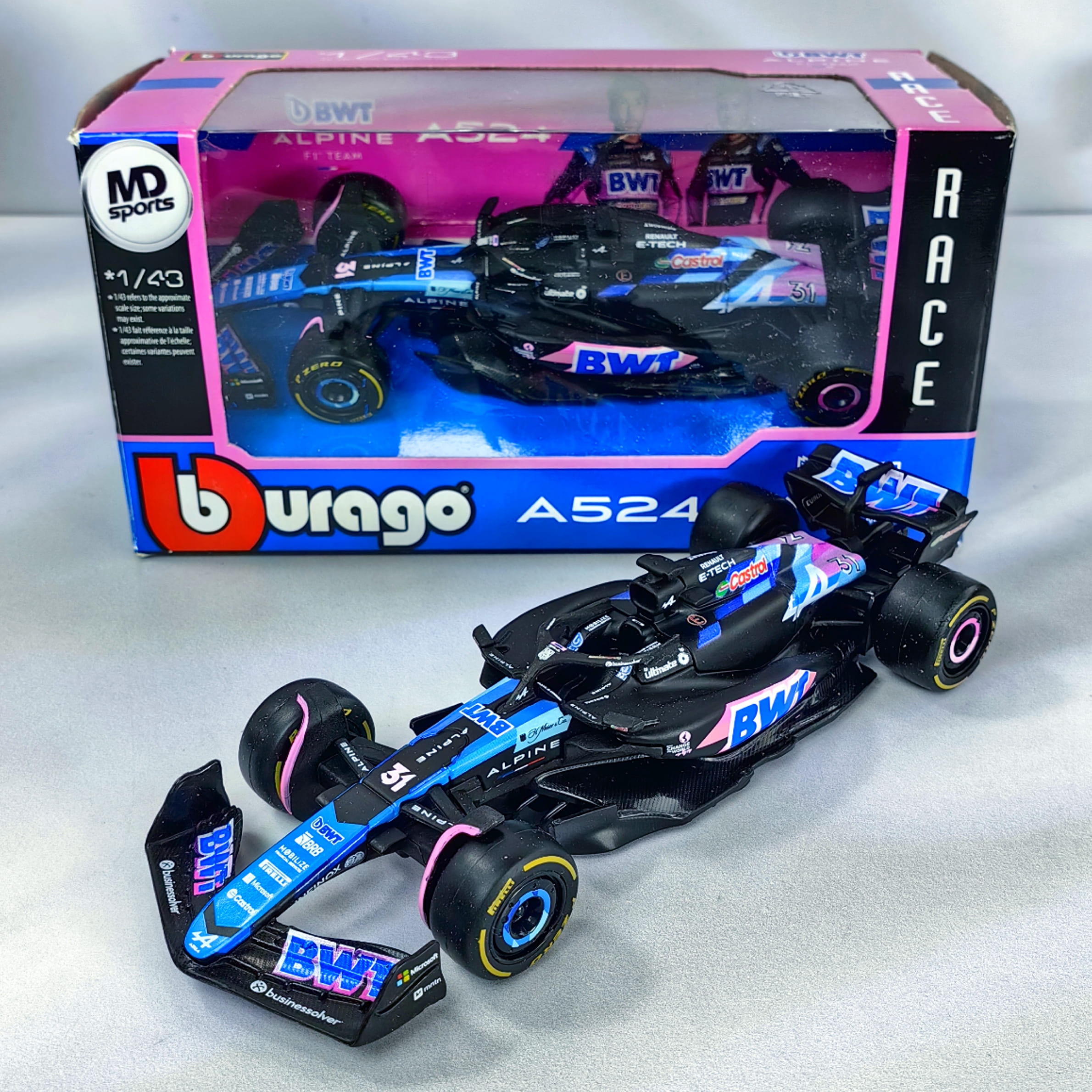 Alpine A524 2024 #31 Esteban Ocon Caja Normal Burago 1:43