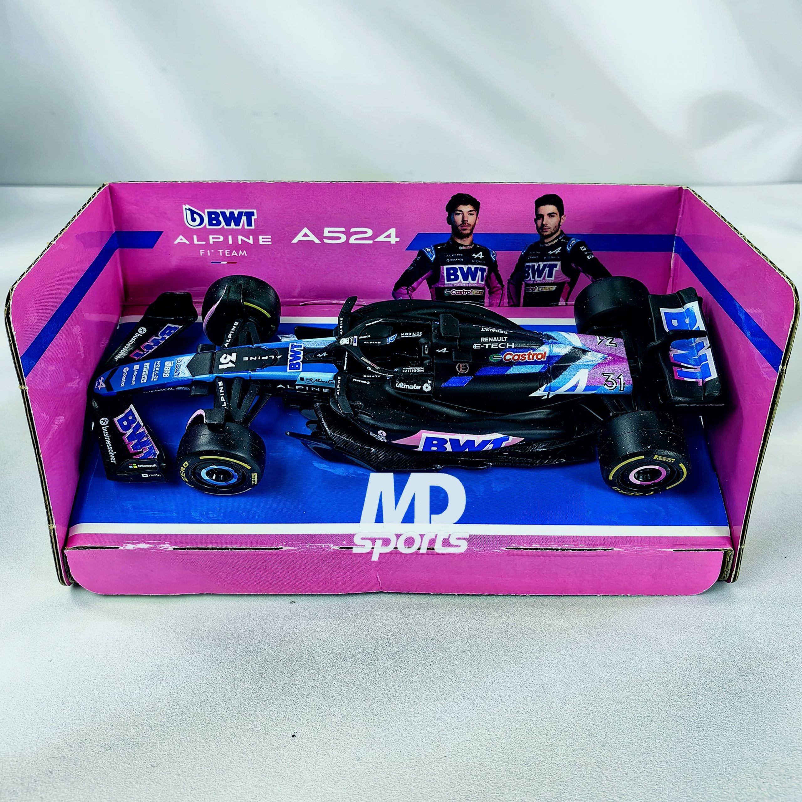 Alpine A524 GP Japon 2024 #31 Esteban Ocon Caja Normal Burago 1:43 - Imagen 3