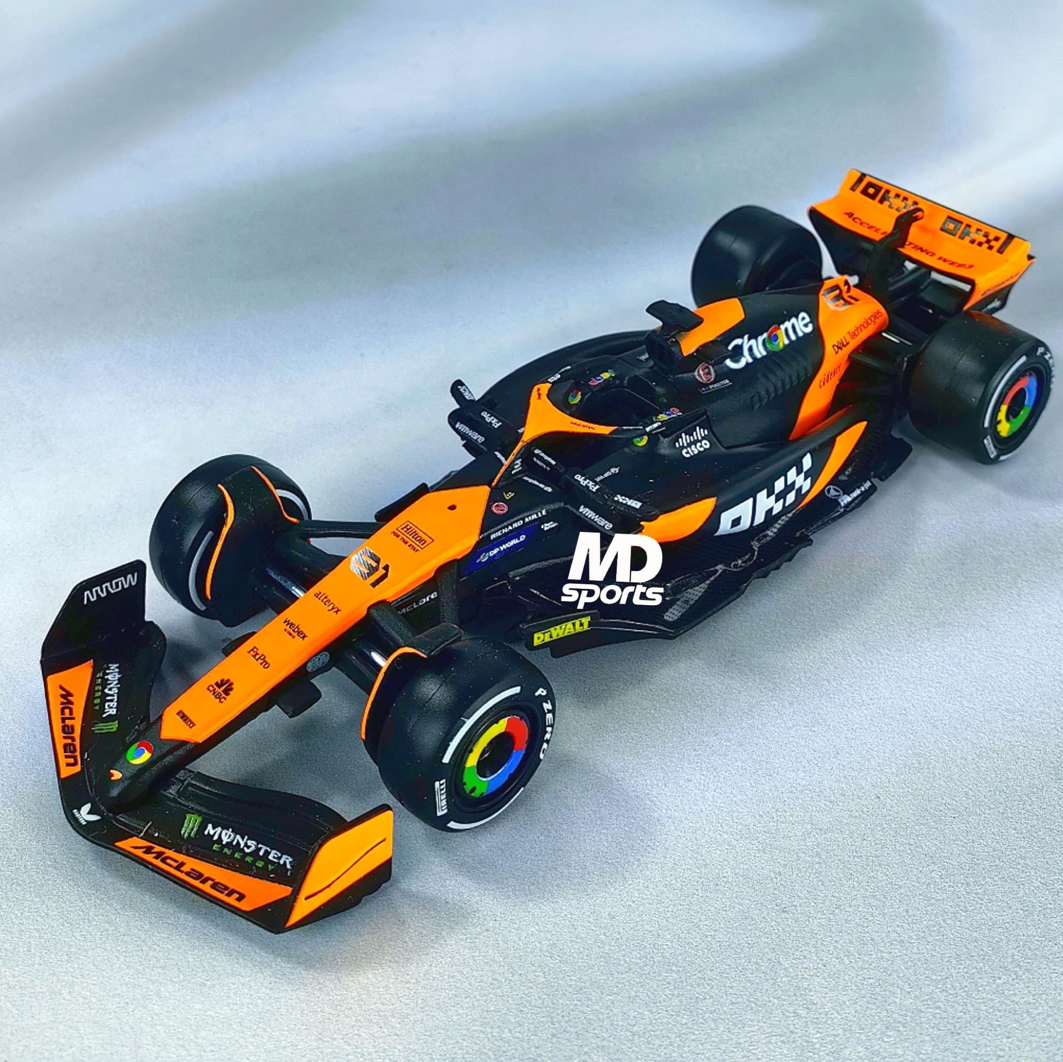 Mclaren MCL38 GP Miami 2024 #81 Oscar Piastri Caja Normal Burago 1:43 - Imagen 5