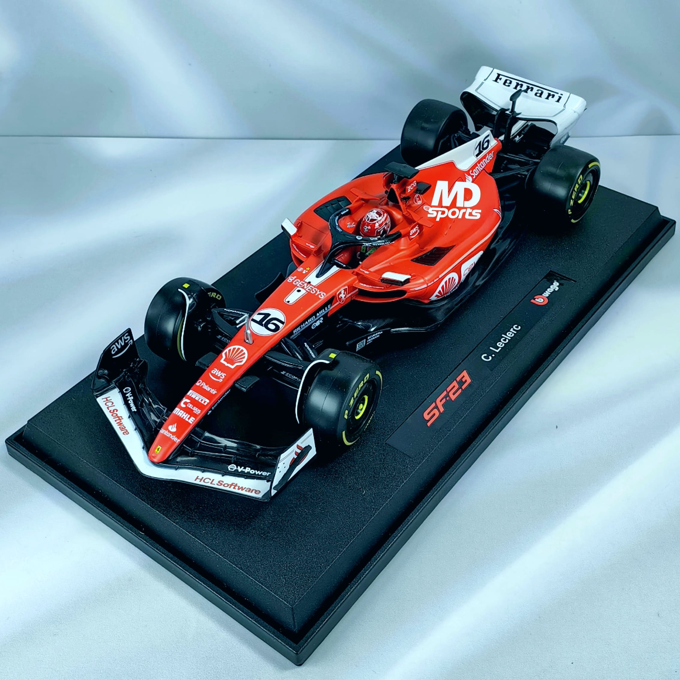 Ferrari SF-23 Las Vegas 2023 #16 Charles Leclerc Caja Normal Burago 1:18