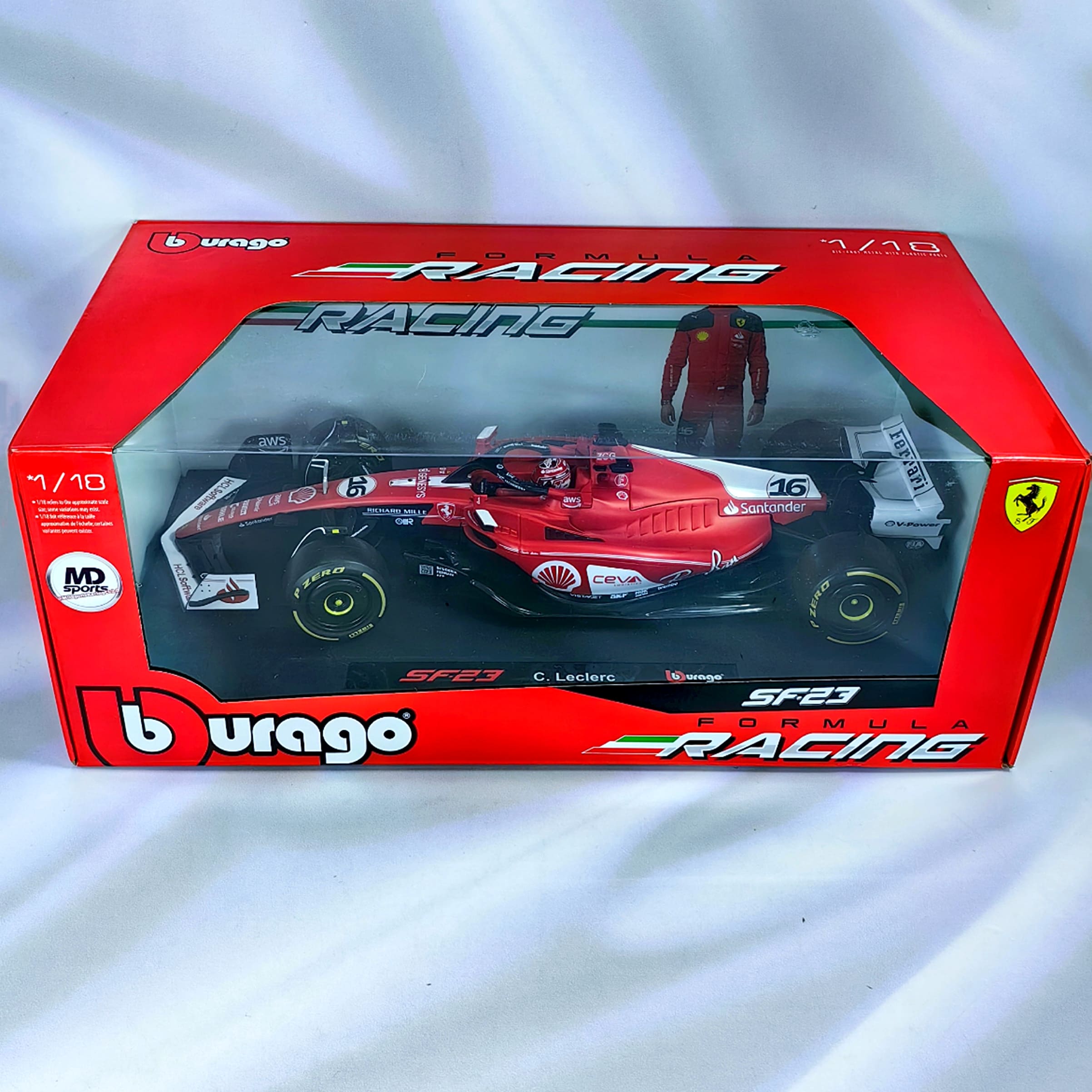 Ferrari SF-23 Las Vegas 2023 #16 Charles Leclerc Caja Normal Burago 1:18