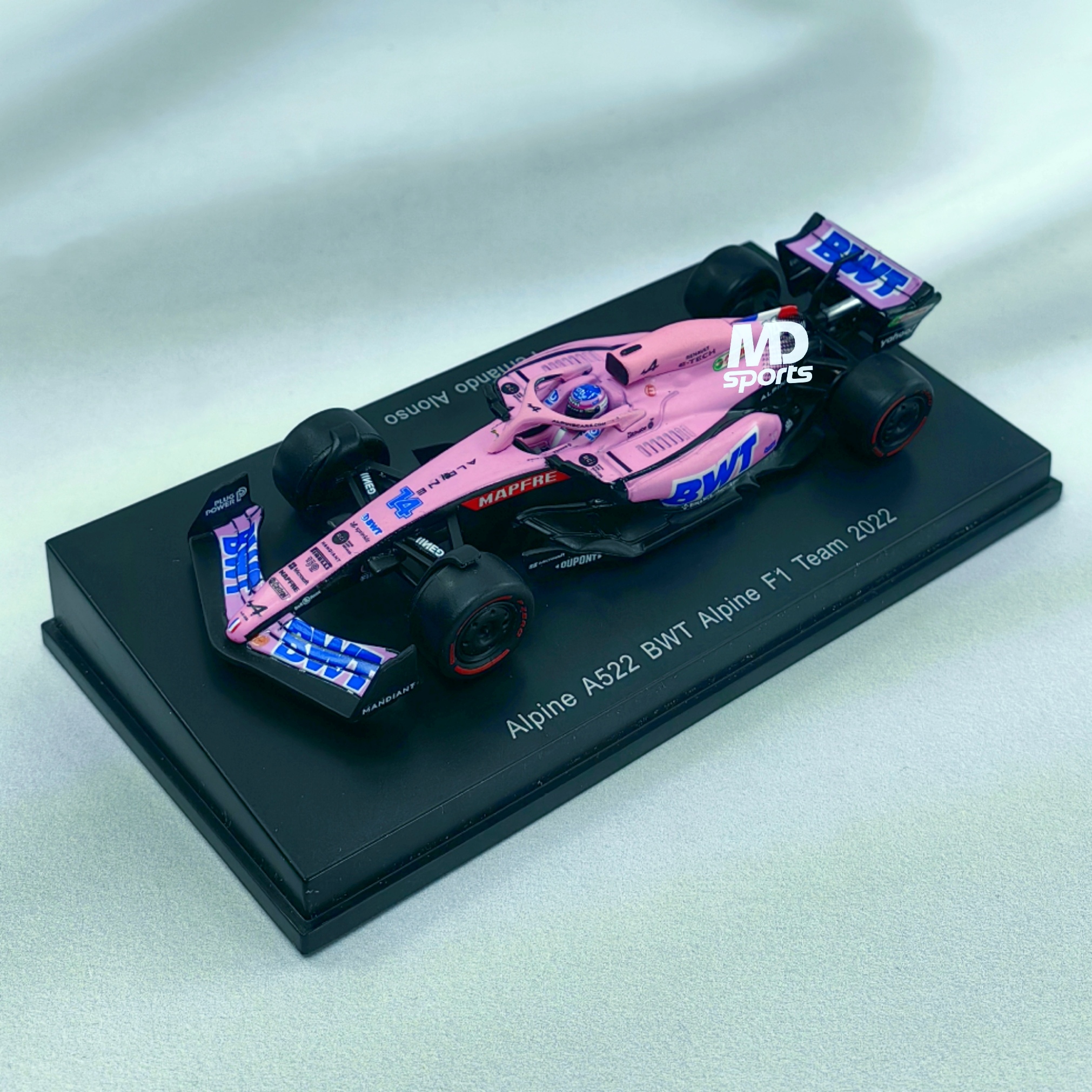 Alpine A522 2022 #14 Fernando Alonso Caja Acrilica Spark 1:64