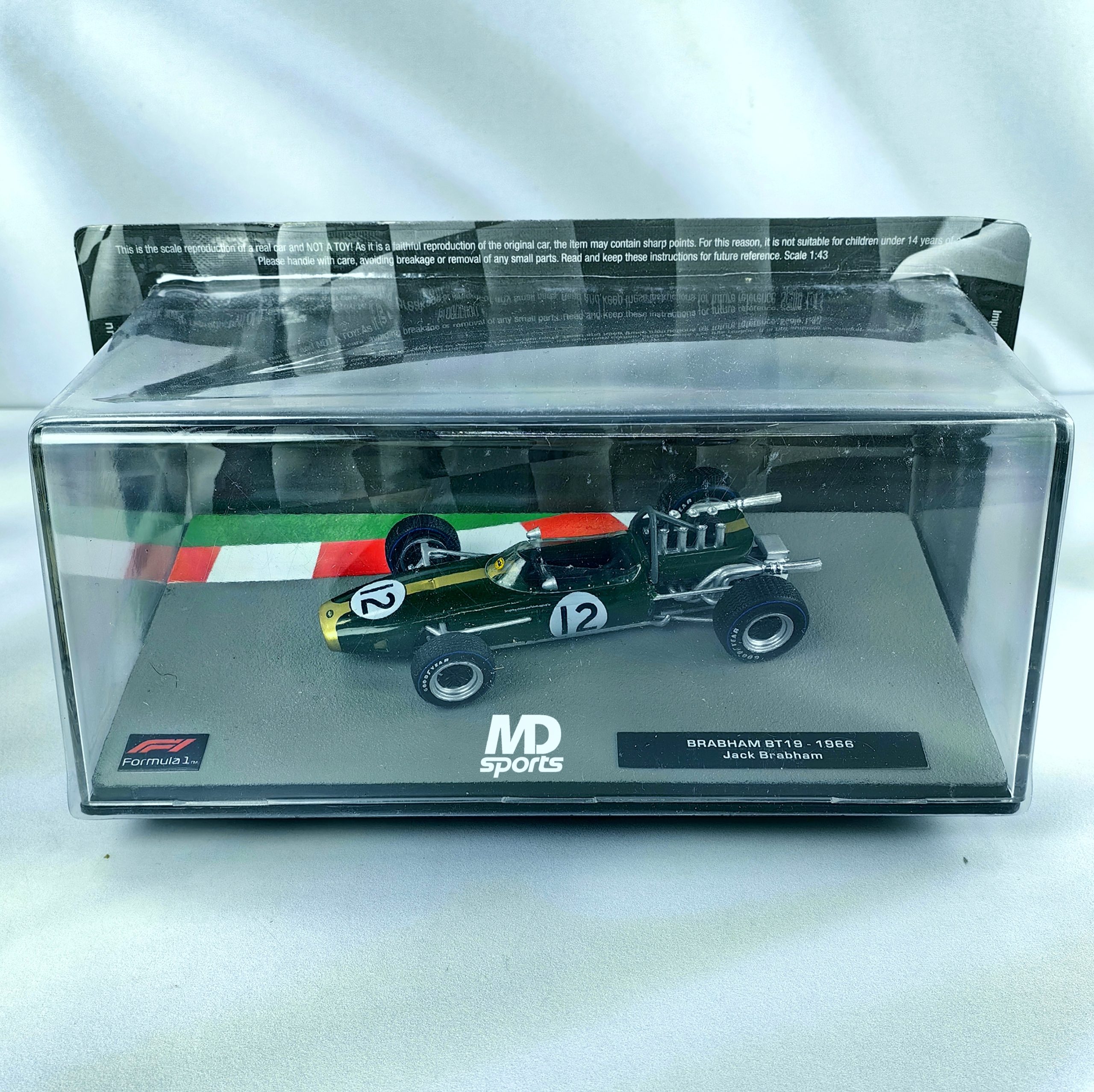 Brabham BT19 1966 #12 Jack Brabham Caja Acrilica Altaya 1:43