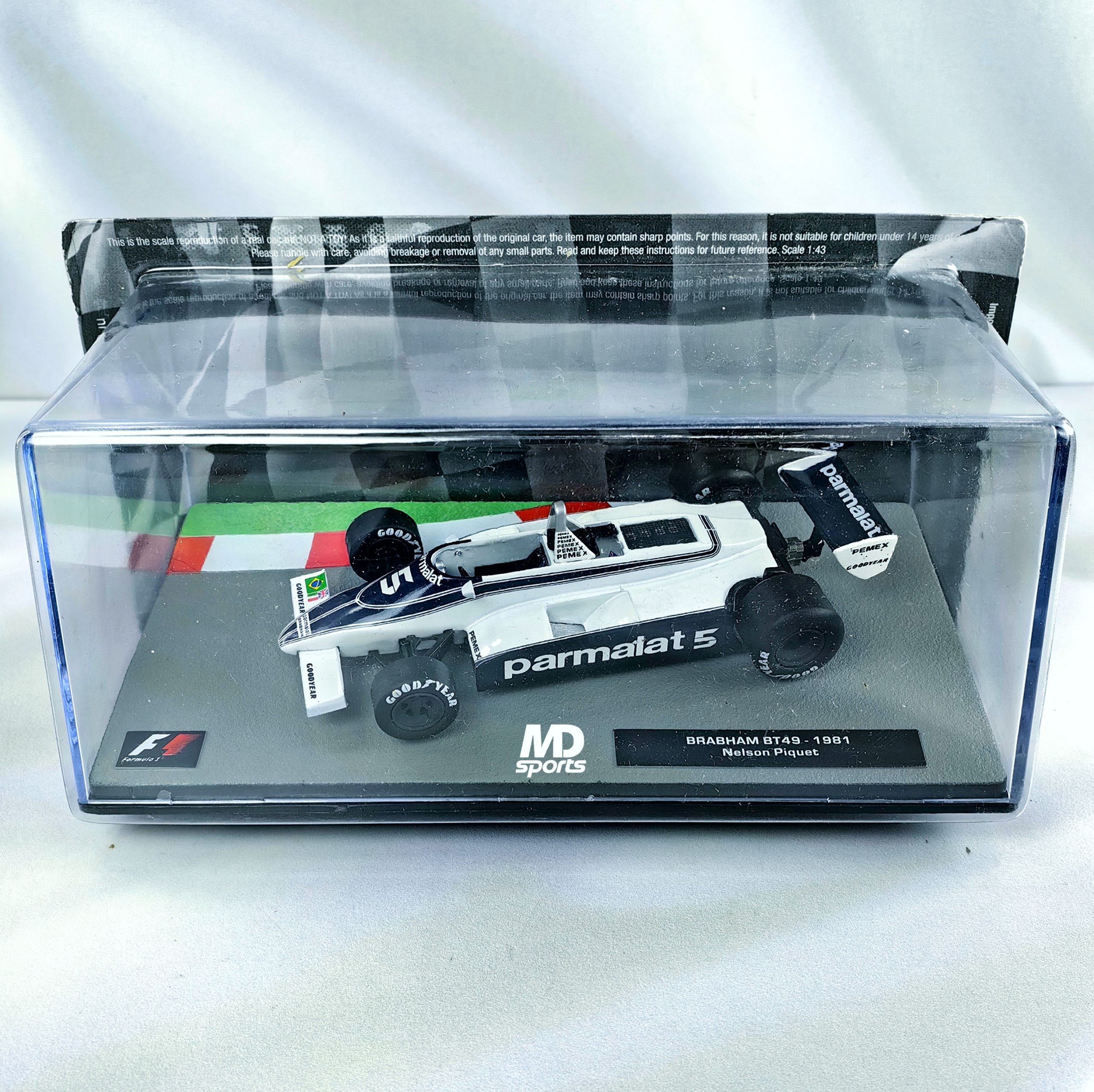 Brabham BT49 1981 #5 Nelson Piquet Caja Acrilica Altaya 1:43