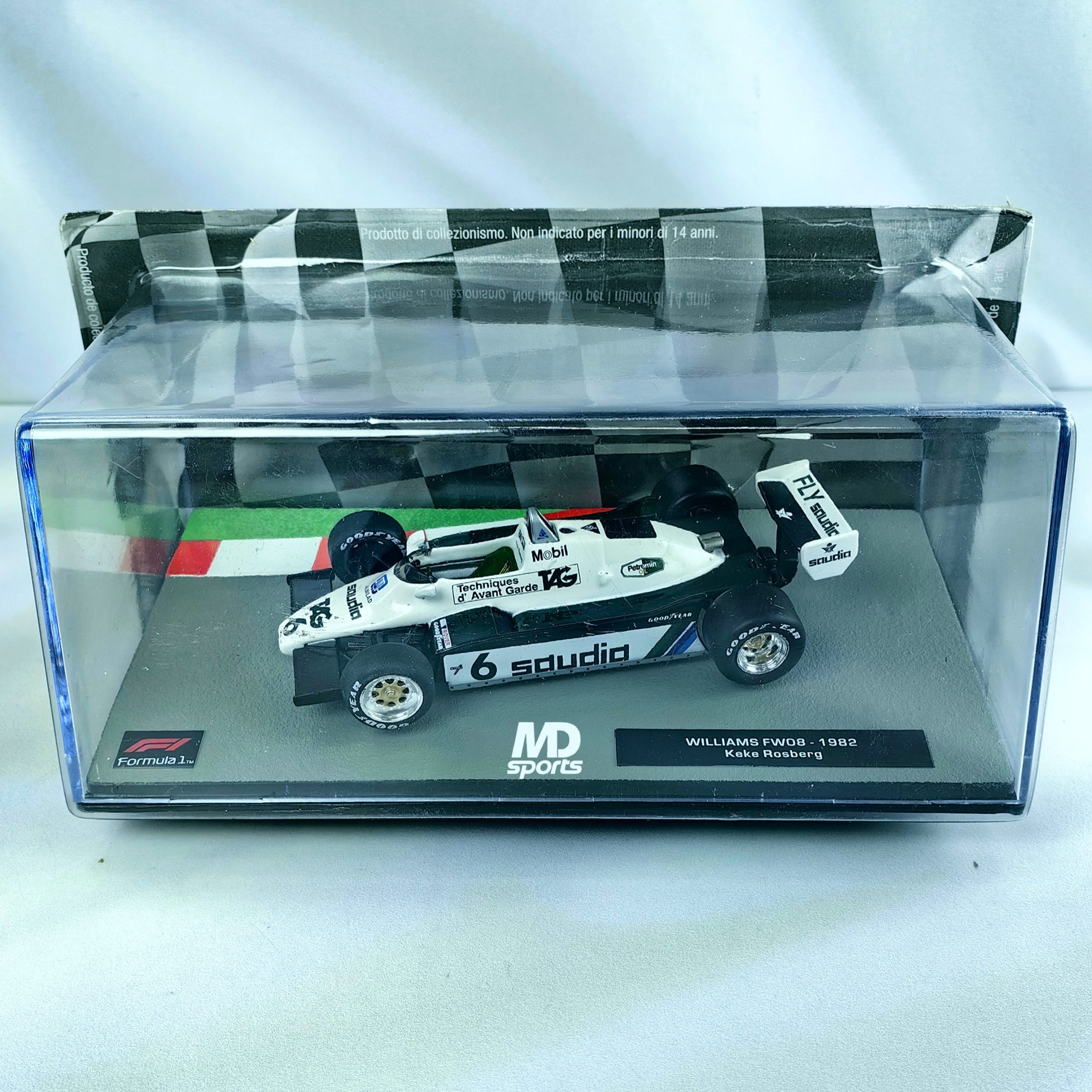 Williams FW08 1982 #6 Keke Rosberg Caja Acrilica Altaya 1:43