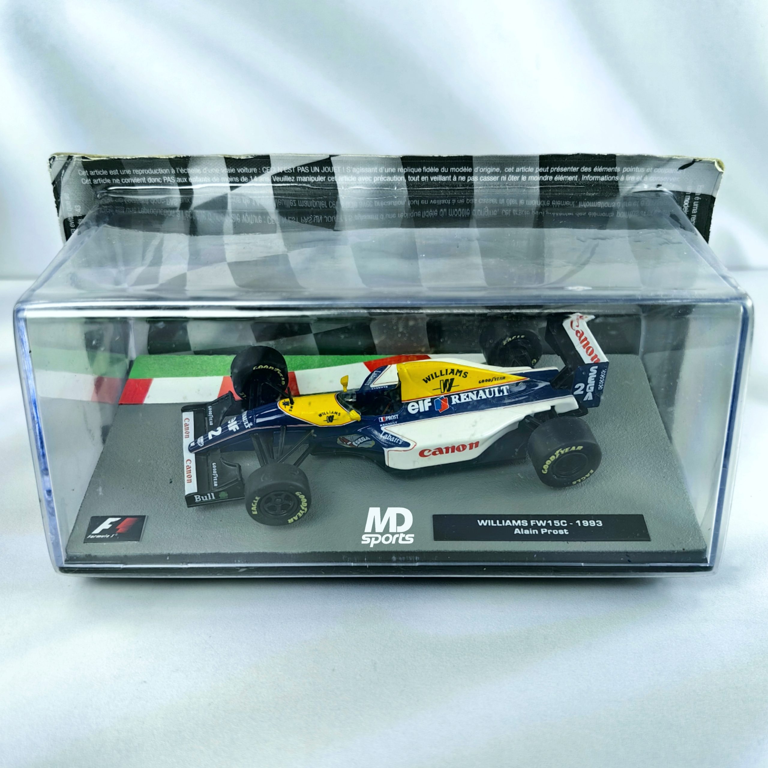 Williams FW15c 1993 #2 Alain Prost Caja Acrilica Altaya 1:43