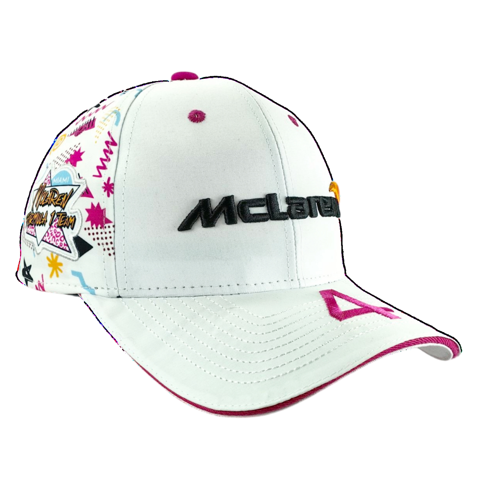 Gorro Mclaren Lando Norris GP Miami 2025 Blanco