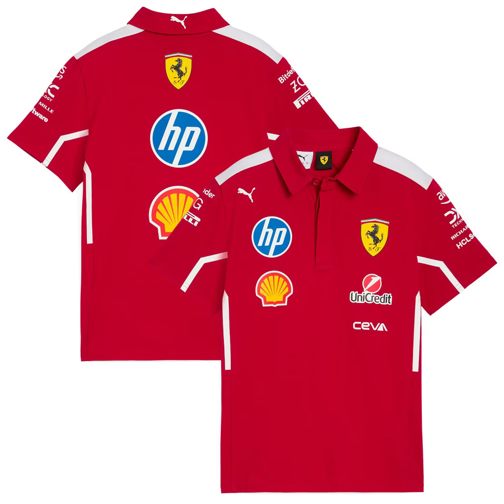 Polera Polo PUMA Oficial Scuderia Ferrari HP 2025 Rojo