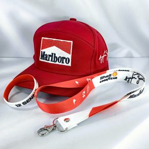 Pack Marlboro 1 Ayrton Senna (Gorro + Lanyard + Pulsera)
