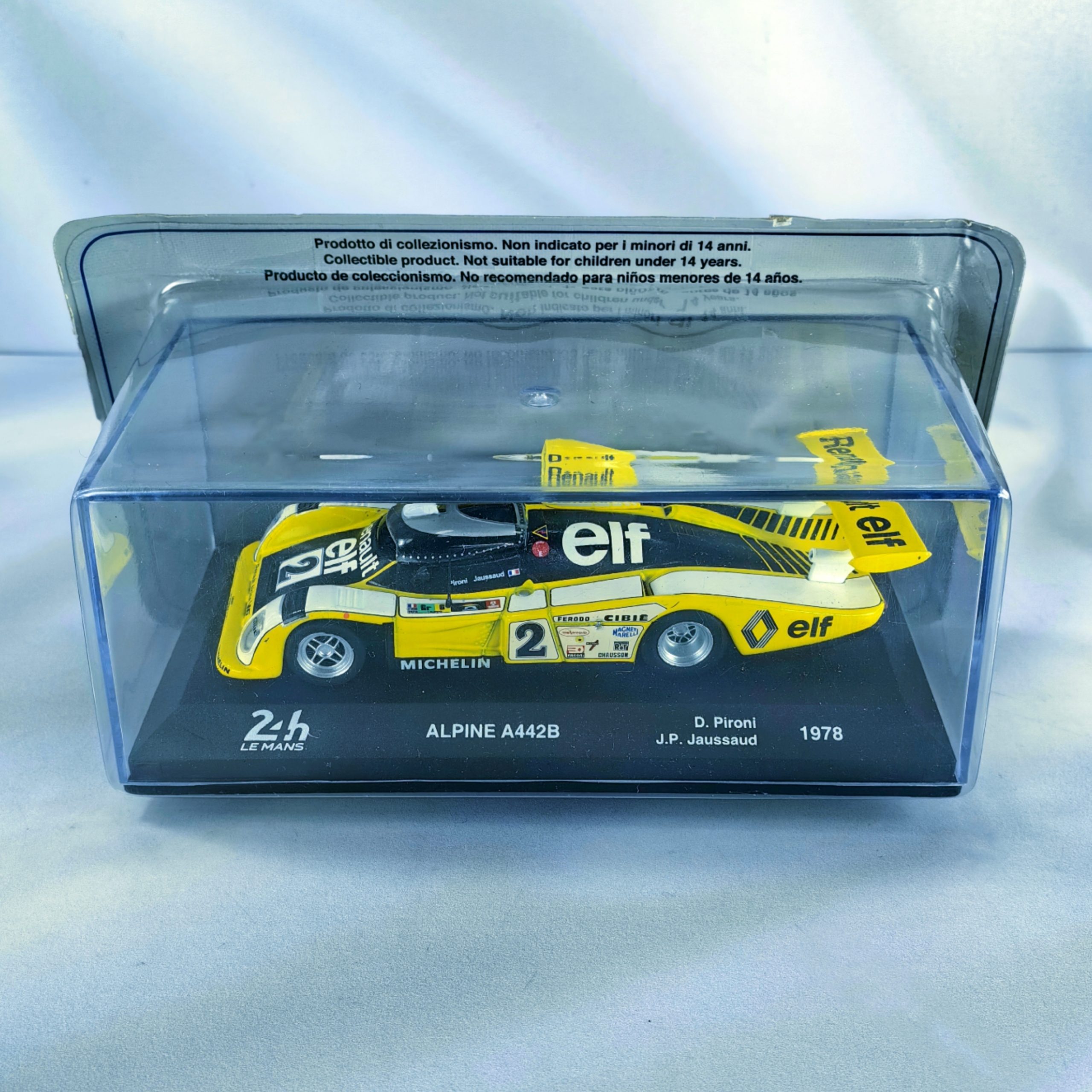 Alpine A442B 24H LeMans 1978 #2 Pironi – Jaussaud Caja Acrilica Salvat 1:43