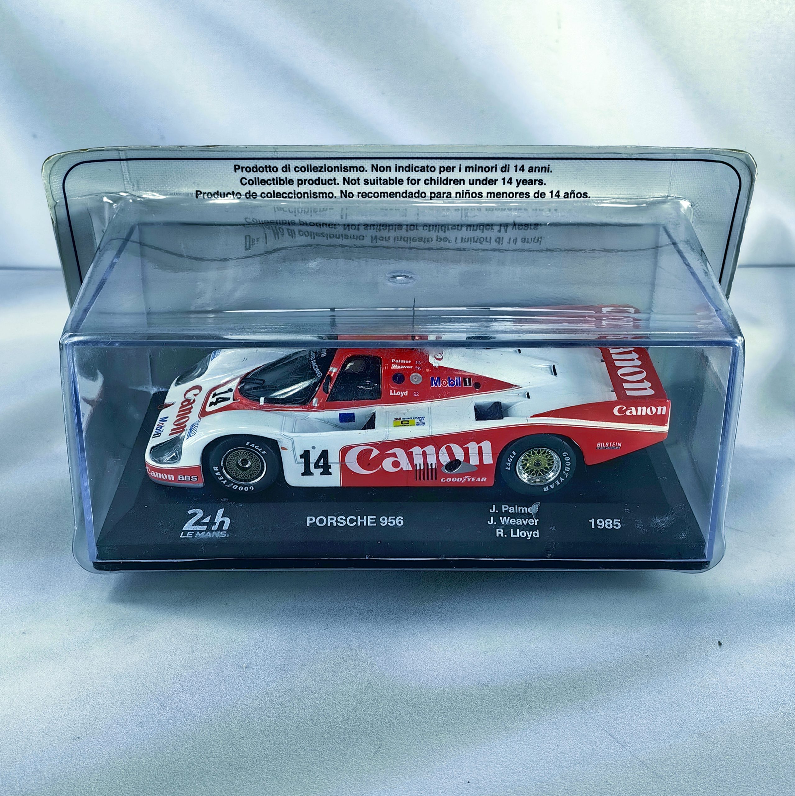 Porsche 956 24H LeMans 1985 #14 Palmer – Weaver – Lloyd Caja Acrilica Salvat 1:43