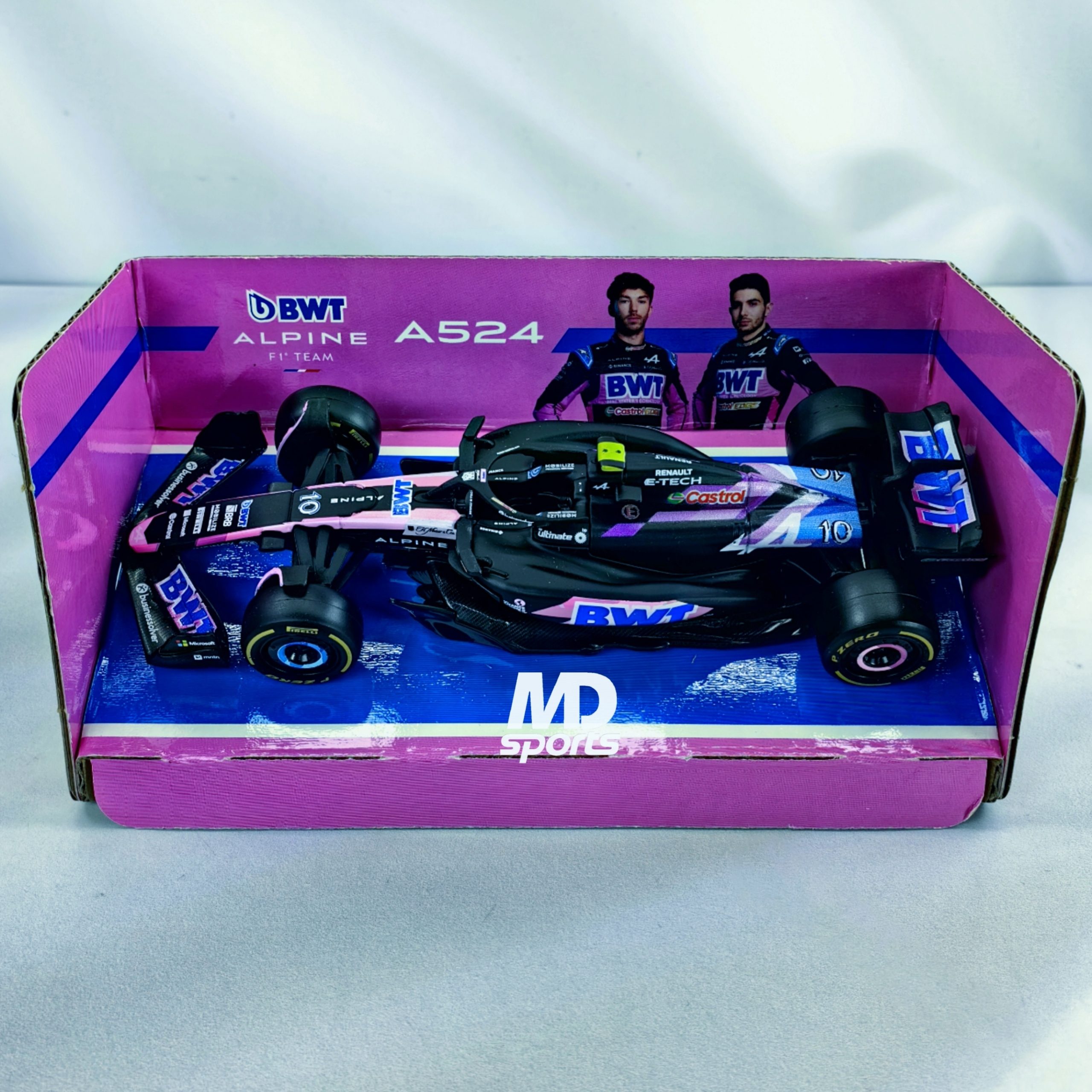 Alpine A524 GP Bahrein 2024 #10 Pierre Gasly Caja Normal Burago 1:43 - Imagen 3