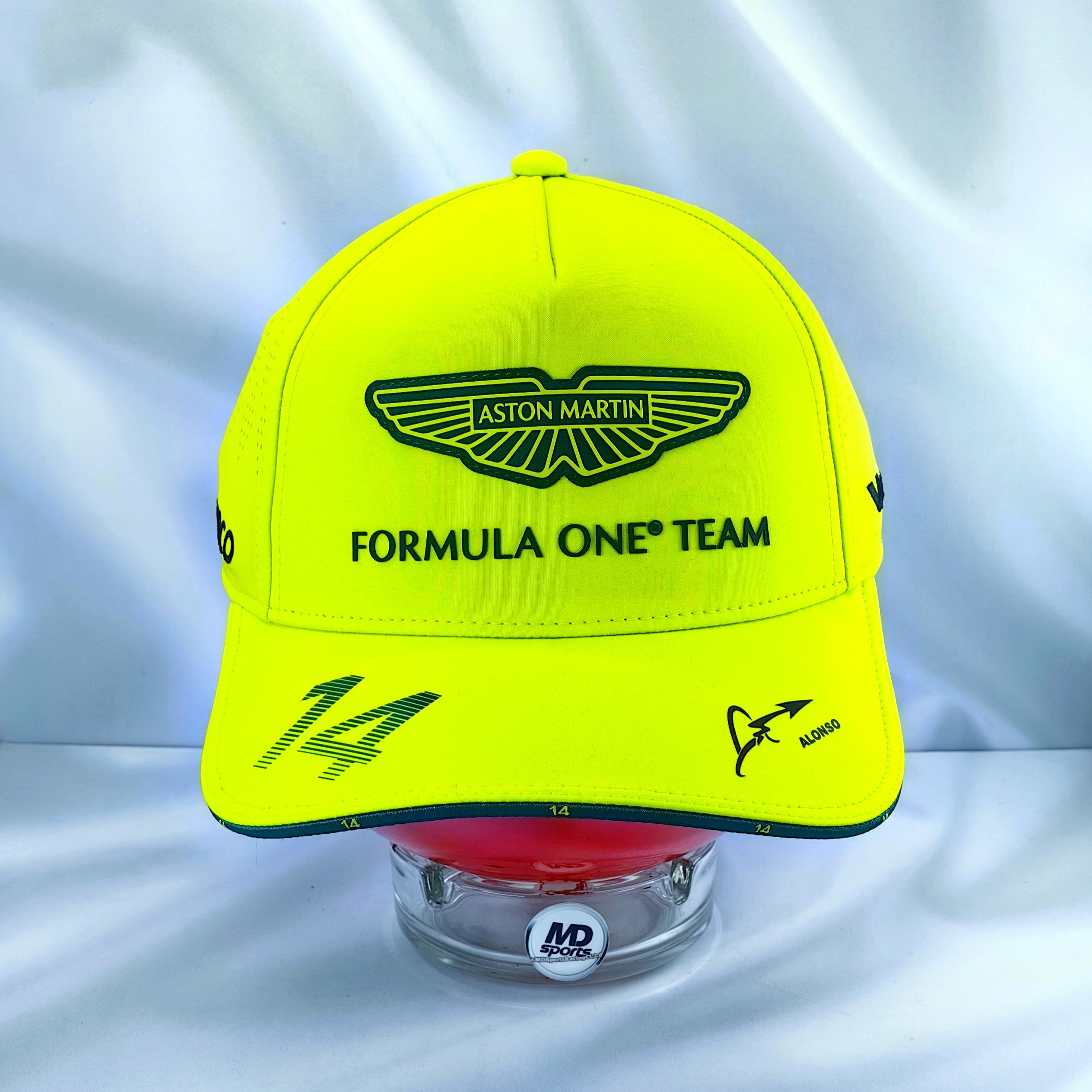 Gorro Stichd Oficial Aston Martin Fernando Alonso 2025 Verde Lima