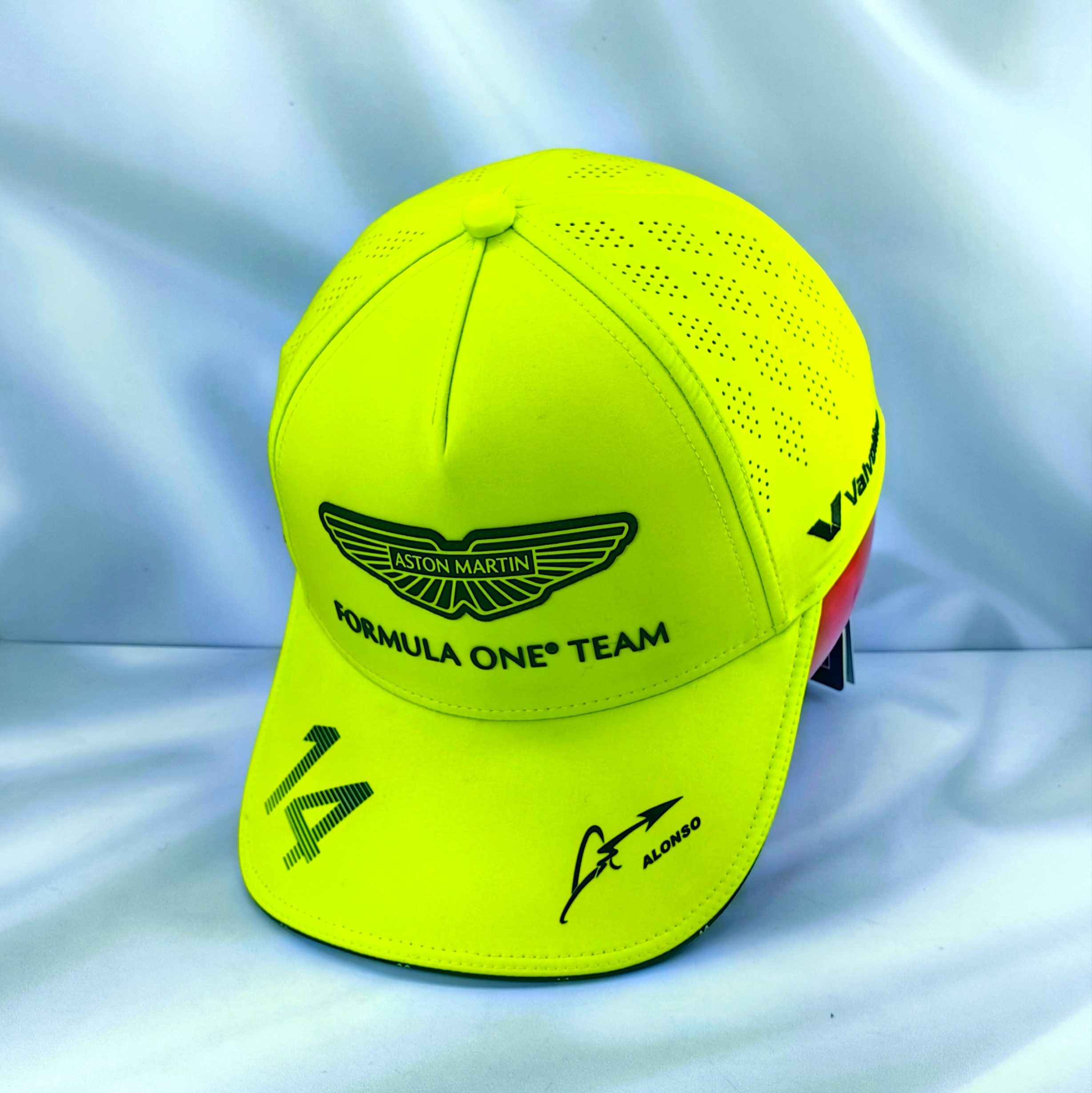 Gorro Stichd Oficial Aston Martin Fernando Alonso 2025 Verde Lima