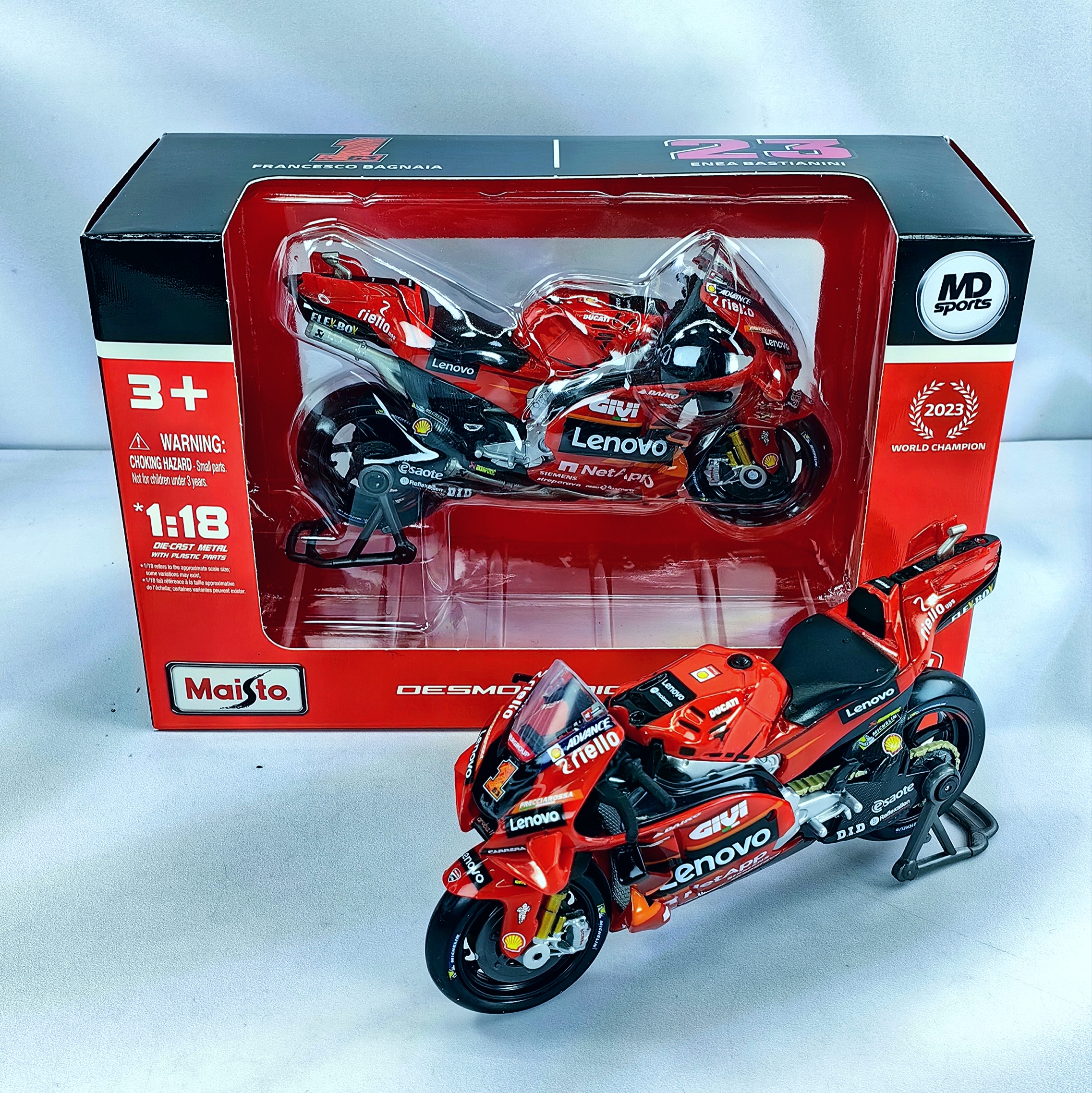 Moto GP Ducati 2023 #1 Pecco Bagnaia Maisto 1:18