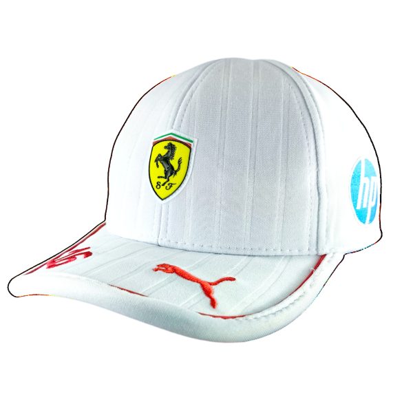 Gorro Scuderia Ferrari Charles Leclerc 2025 Blanco - Imagen 2