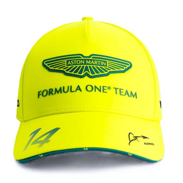 Gorro Stichd Oficial Aston Martin Fernando Alonso 2025 Verde Lima - Imagen 2