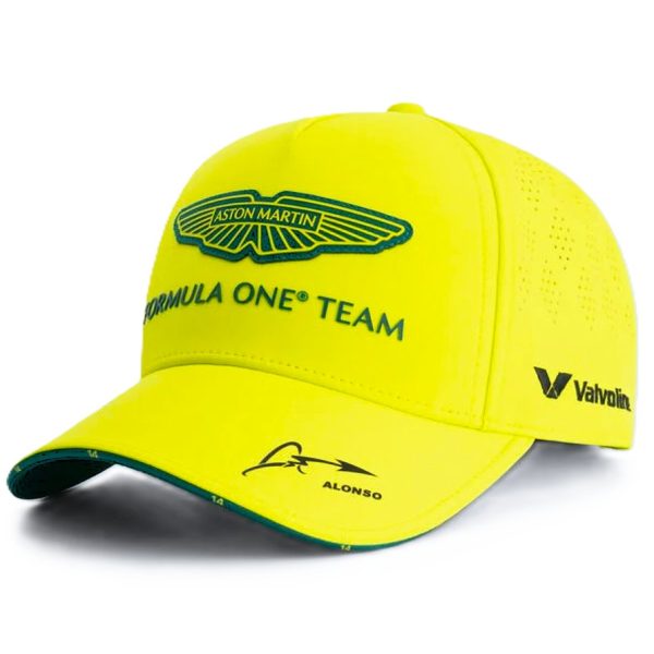 Gorro Stichd Oficial Aston Martin Fernando Alonso 2025 Verde Lima