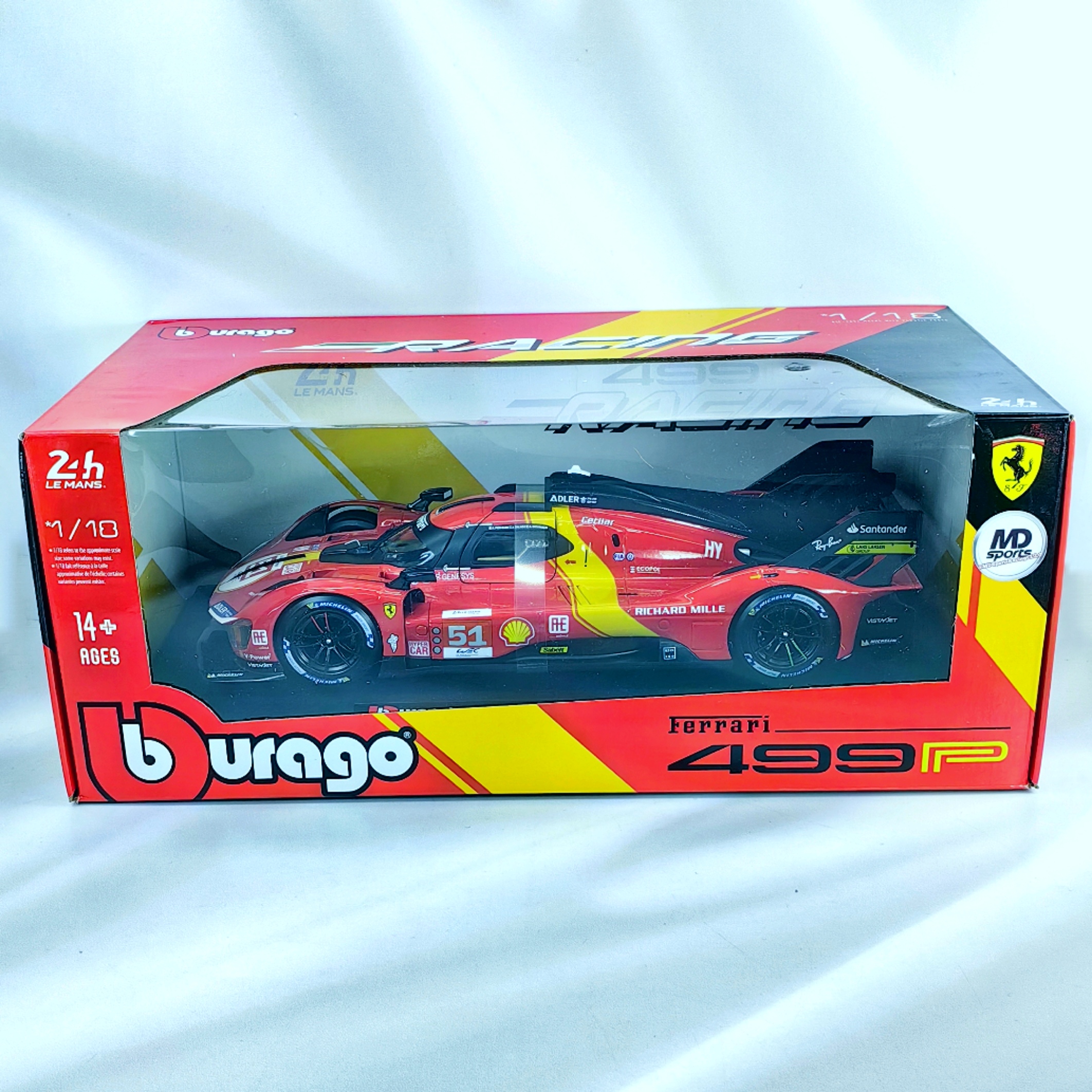 Ferrari 499p LeMans Winner 2023 #51 Caja Normal Burago 1:18