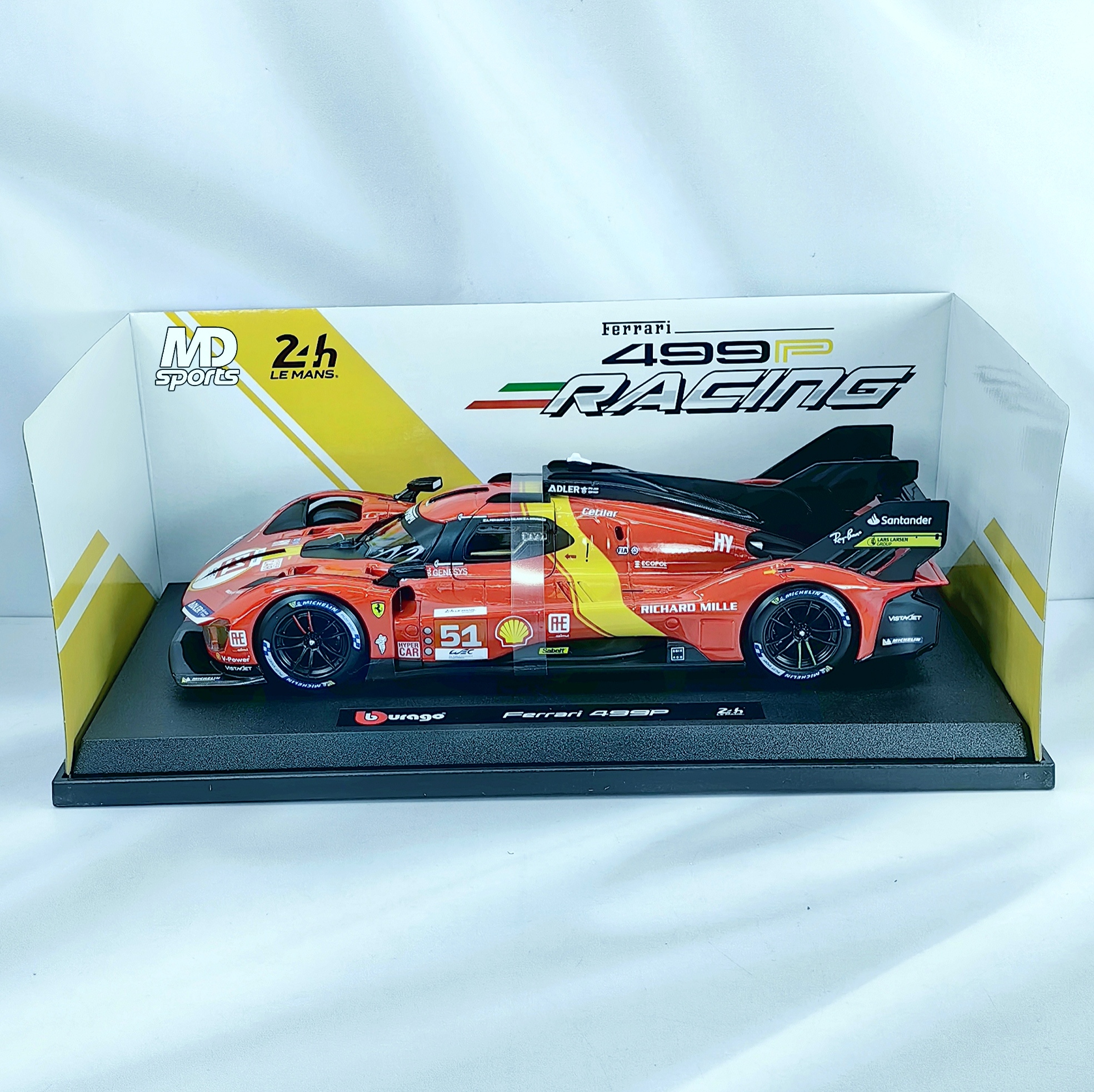 Ferrari 499p LeMans Winner 2023 #51 Caja Normal Burago 1:18 - Imagen 3