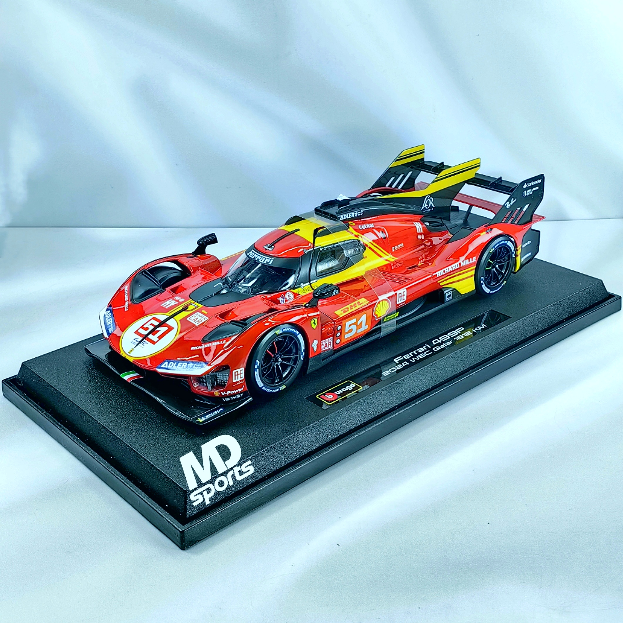 Ferrari 499p Qatar 1812 km 2024 #51 Caja Normal Burago 1:18