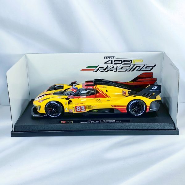Ferrari 499p Amarillo Qatar 1812 km 2024 #83 Caja Normal Burago 1:18 - Imagen 3
