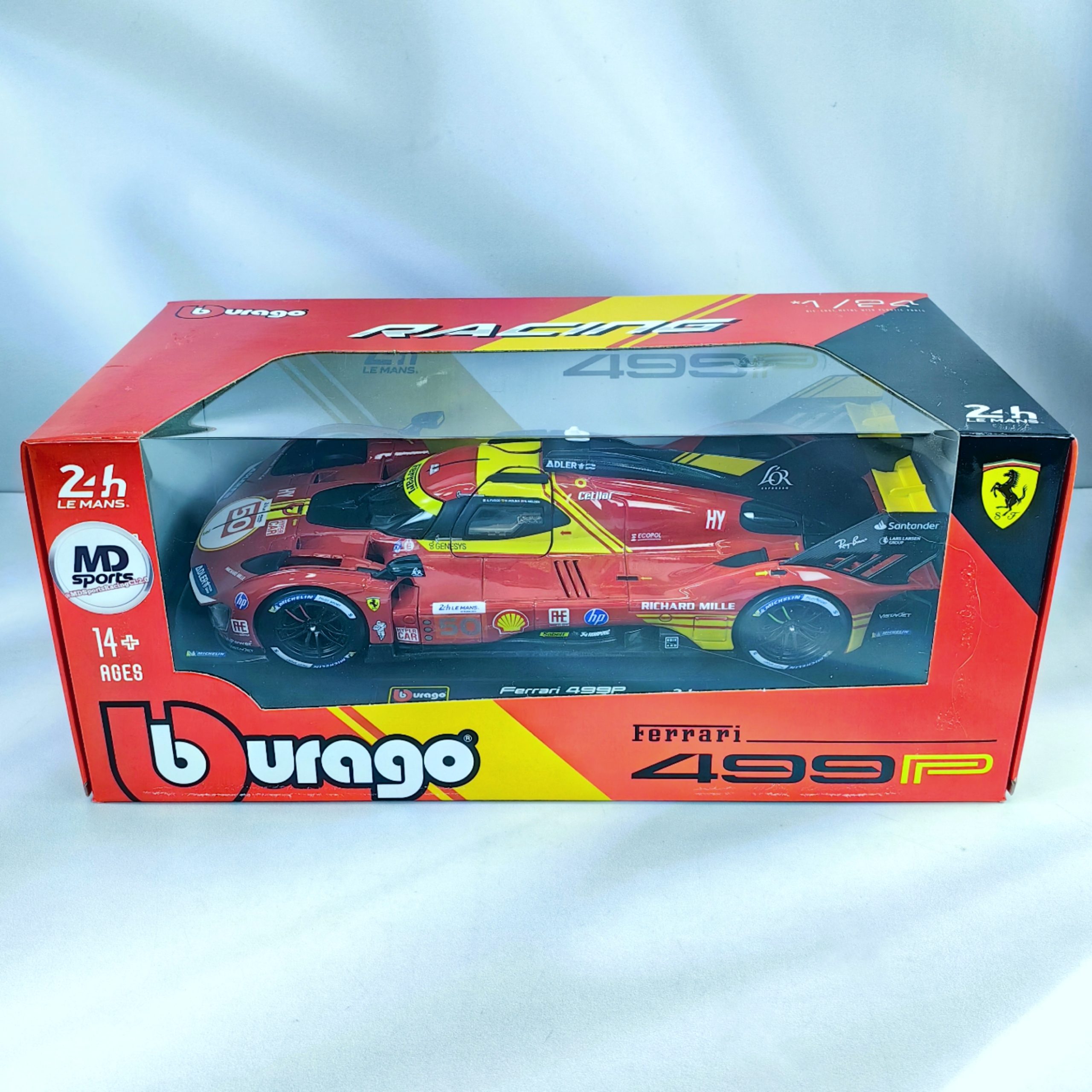 Ferrari 499P LeMans 2024 #50 Caja Normal Burago 1:24